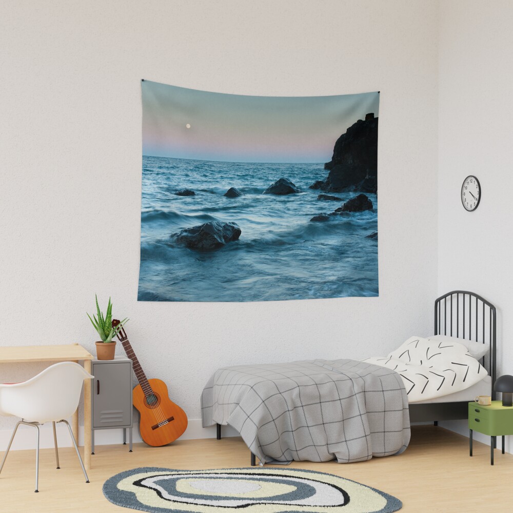 Sunset at Agate Beach Tapestry
