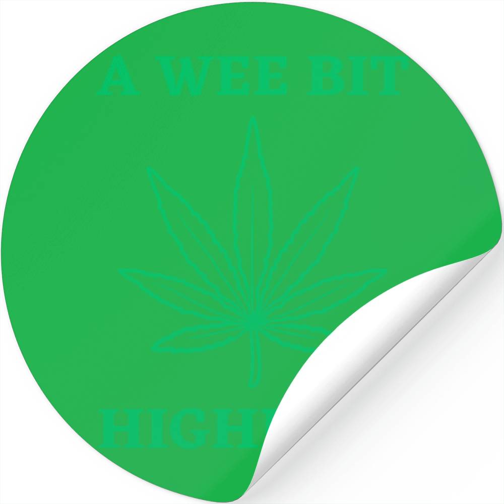 A wee bit Highrish Cannabisleaf Stickers