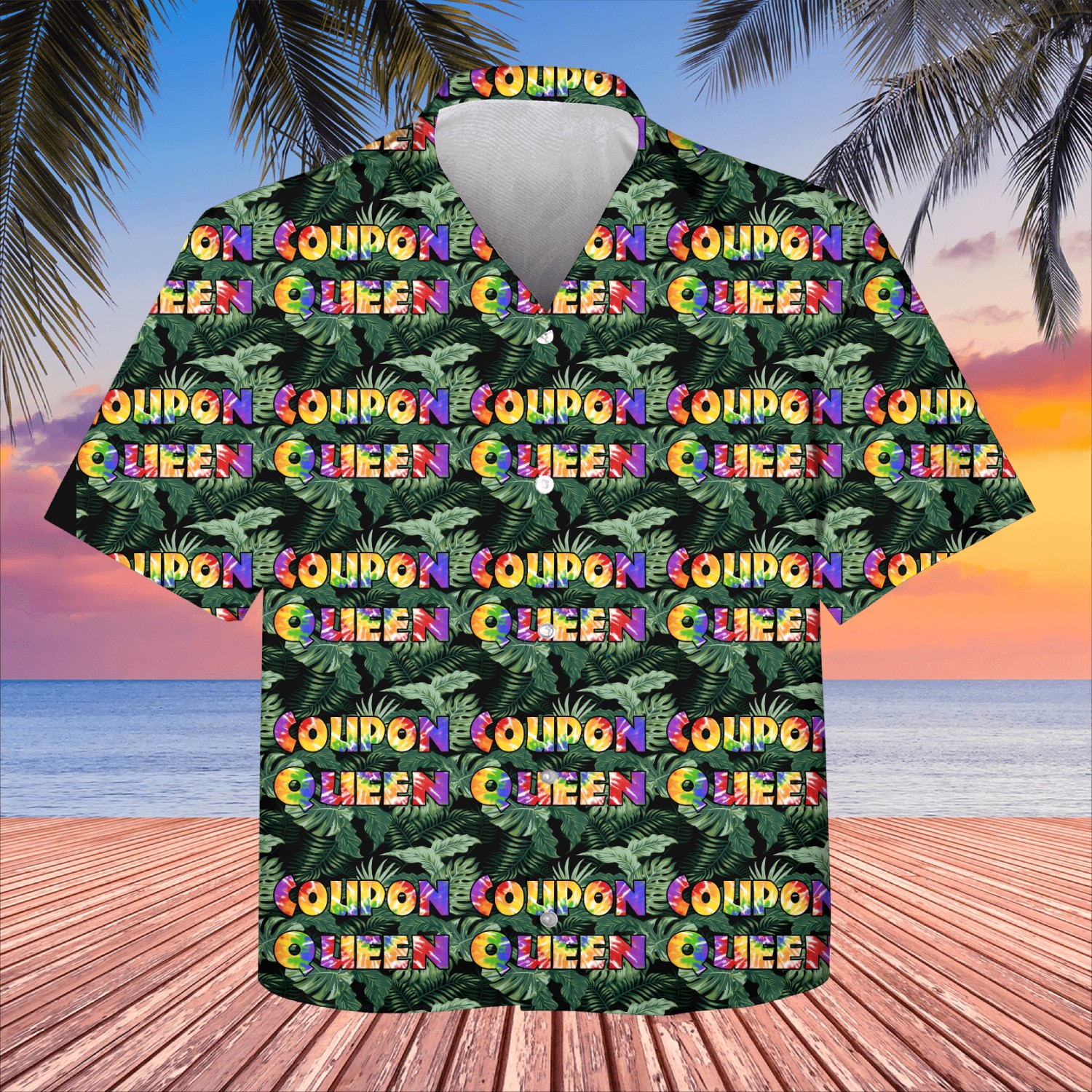 Coupon Queen tie dye Kids Hawaiians