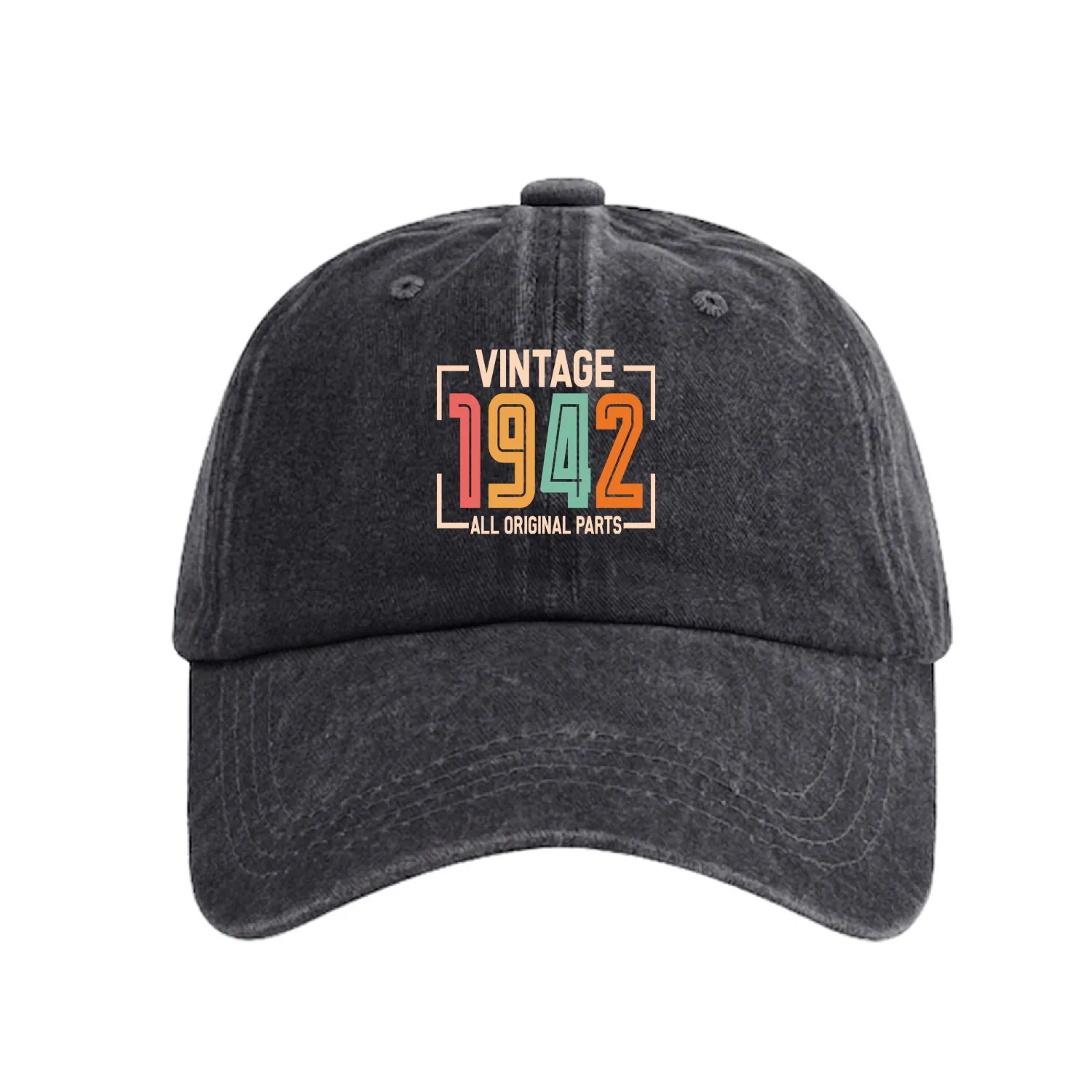 Vintage 1942 All Original Parts Washed Denim Baseball Caps