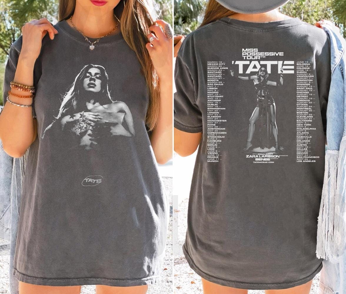 Tate McRae Concert Tee, Miss Possessive Tour 2025, Tate McRae Fan Shirt, Graphic Tee