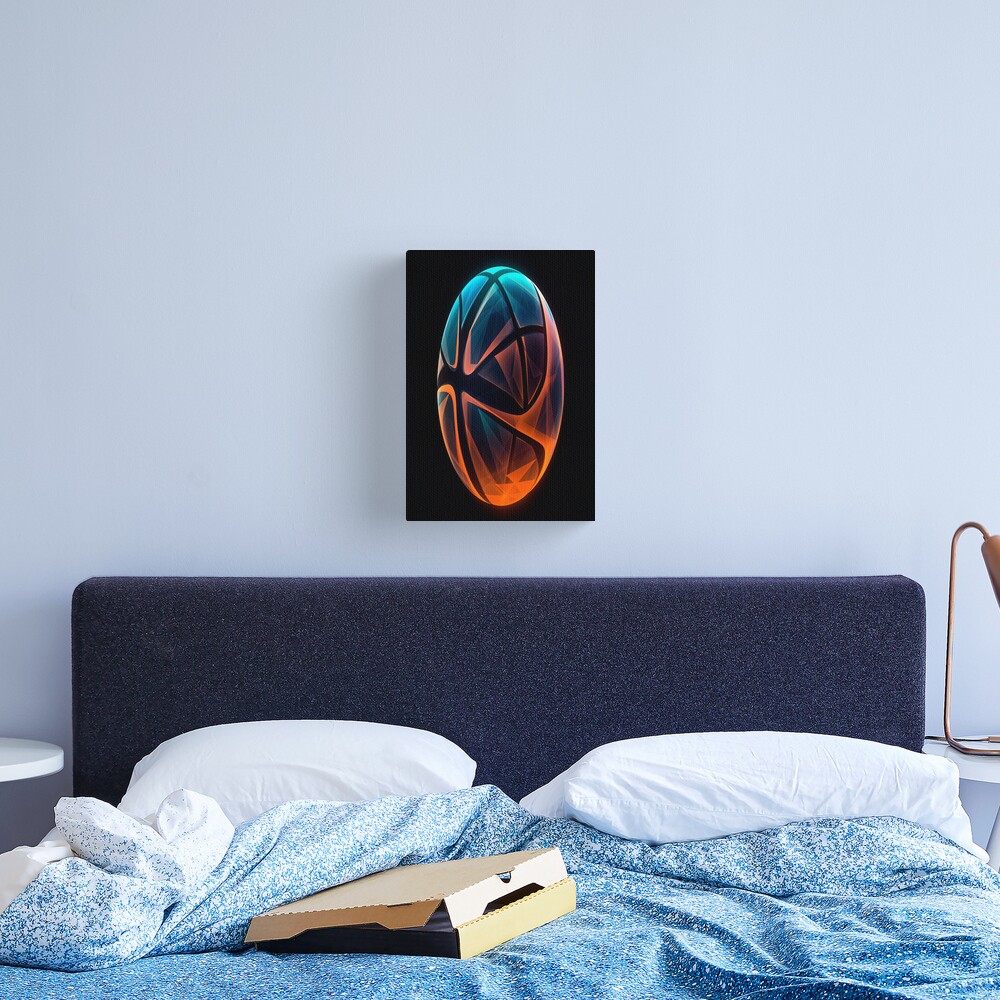 "Rhythmic Courts: Brushstrokes of Basketball" Canvas