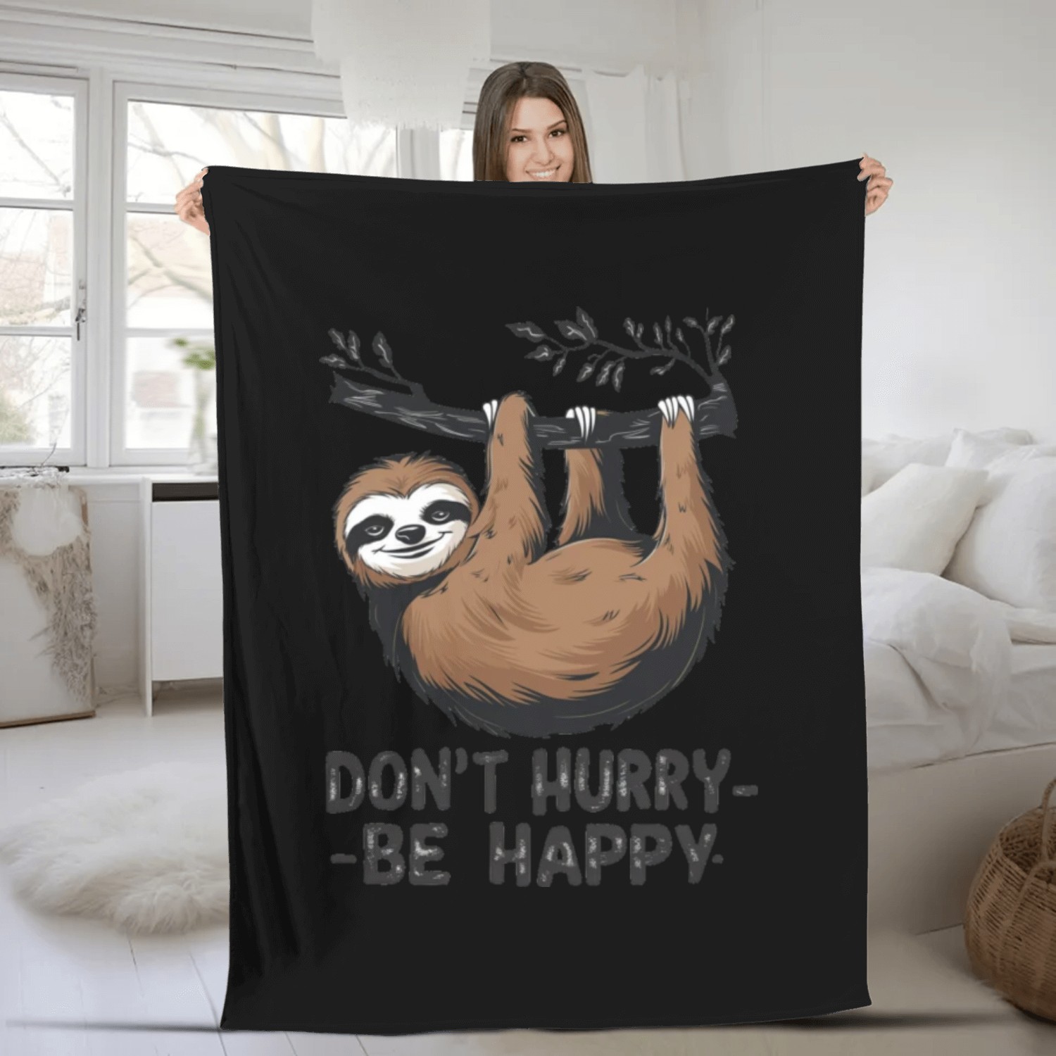 Slothful Serenity Fleece Blankets