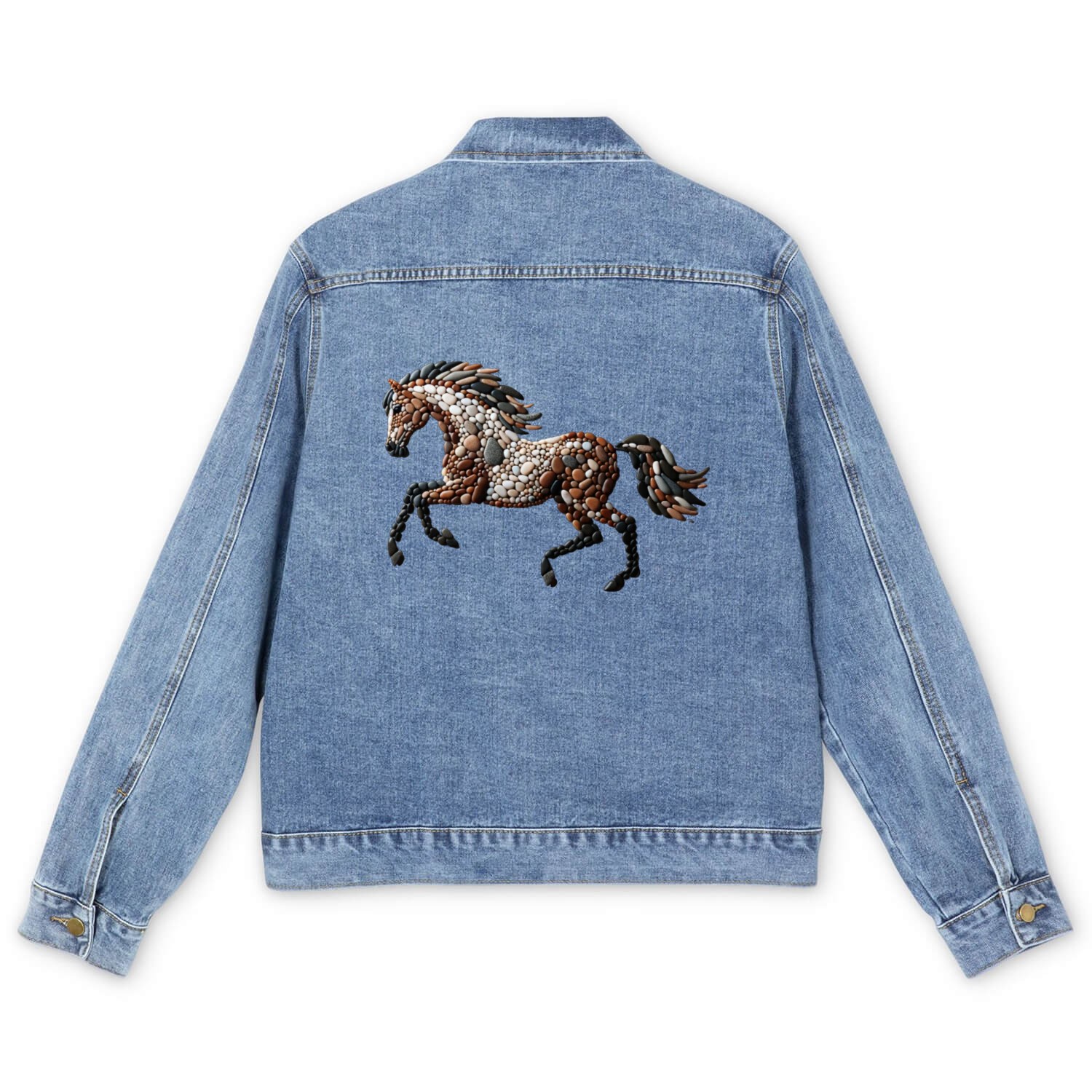 Majestic Horse - Pebble Art Men's Denim Jackets