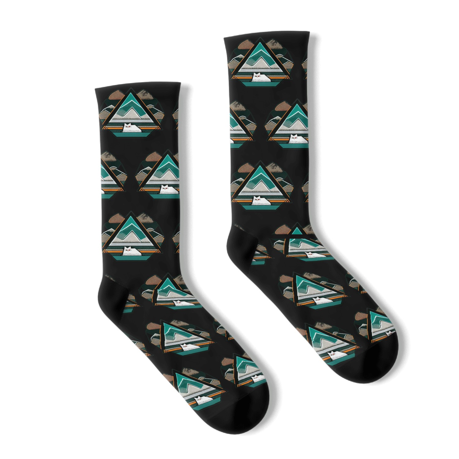 Kitty in the Mountains Socks