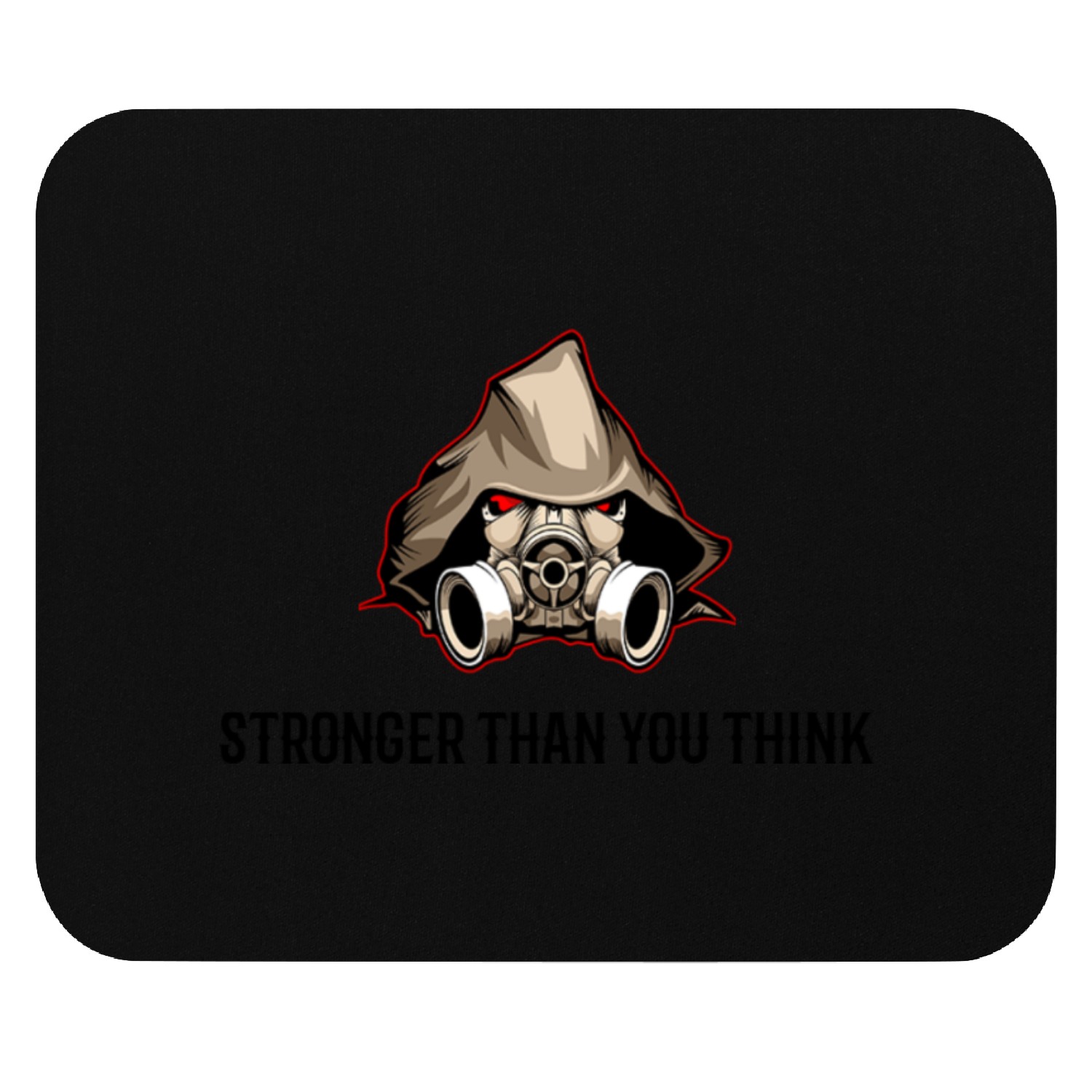 Post-Apocalyptic Gas Mask Hood Design Mouse Pads