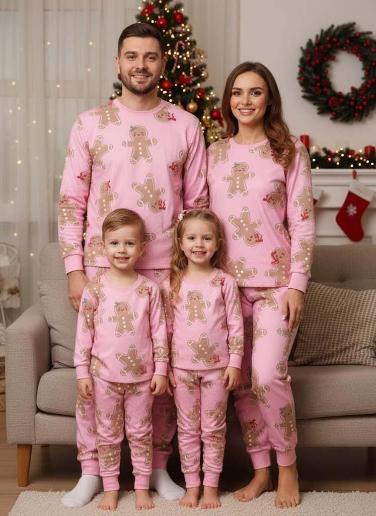 Gingerbread Christmas Pajamas Set for Adults and Family