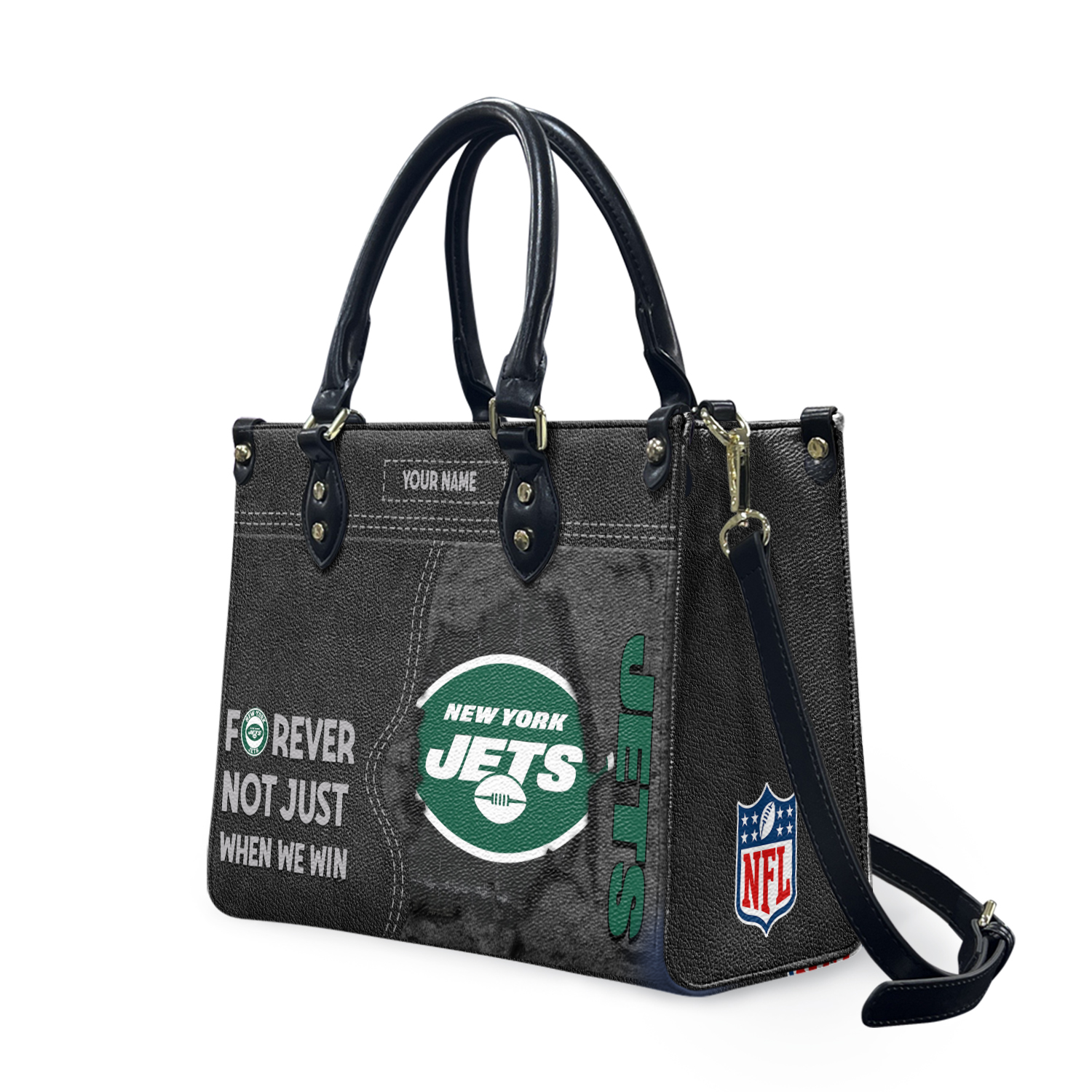 New York Team Jet Forever Leather Bag, Football Leather Bag