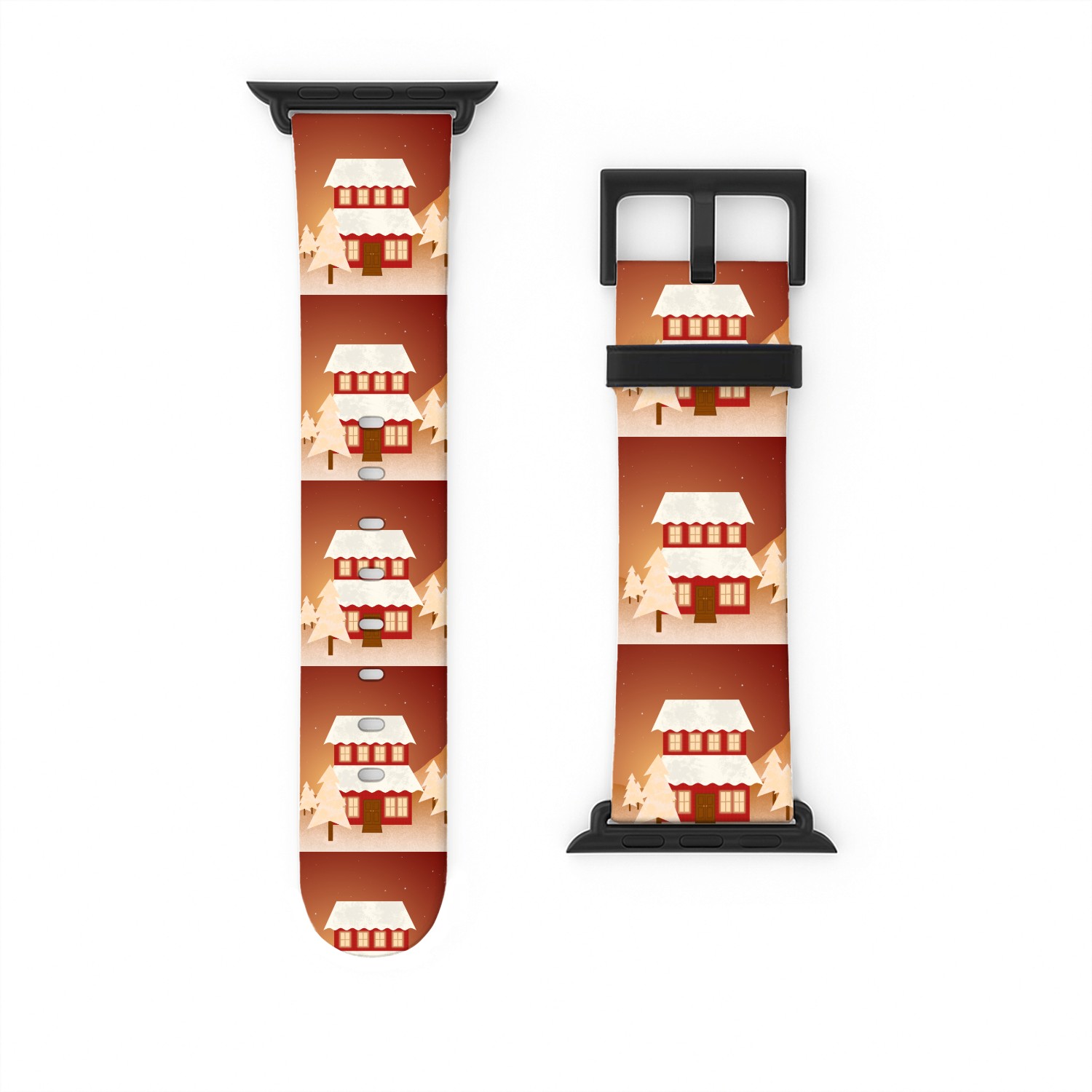 Xmas Landscape Watch Bands For Apple Watch