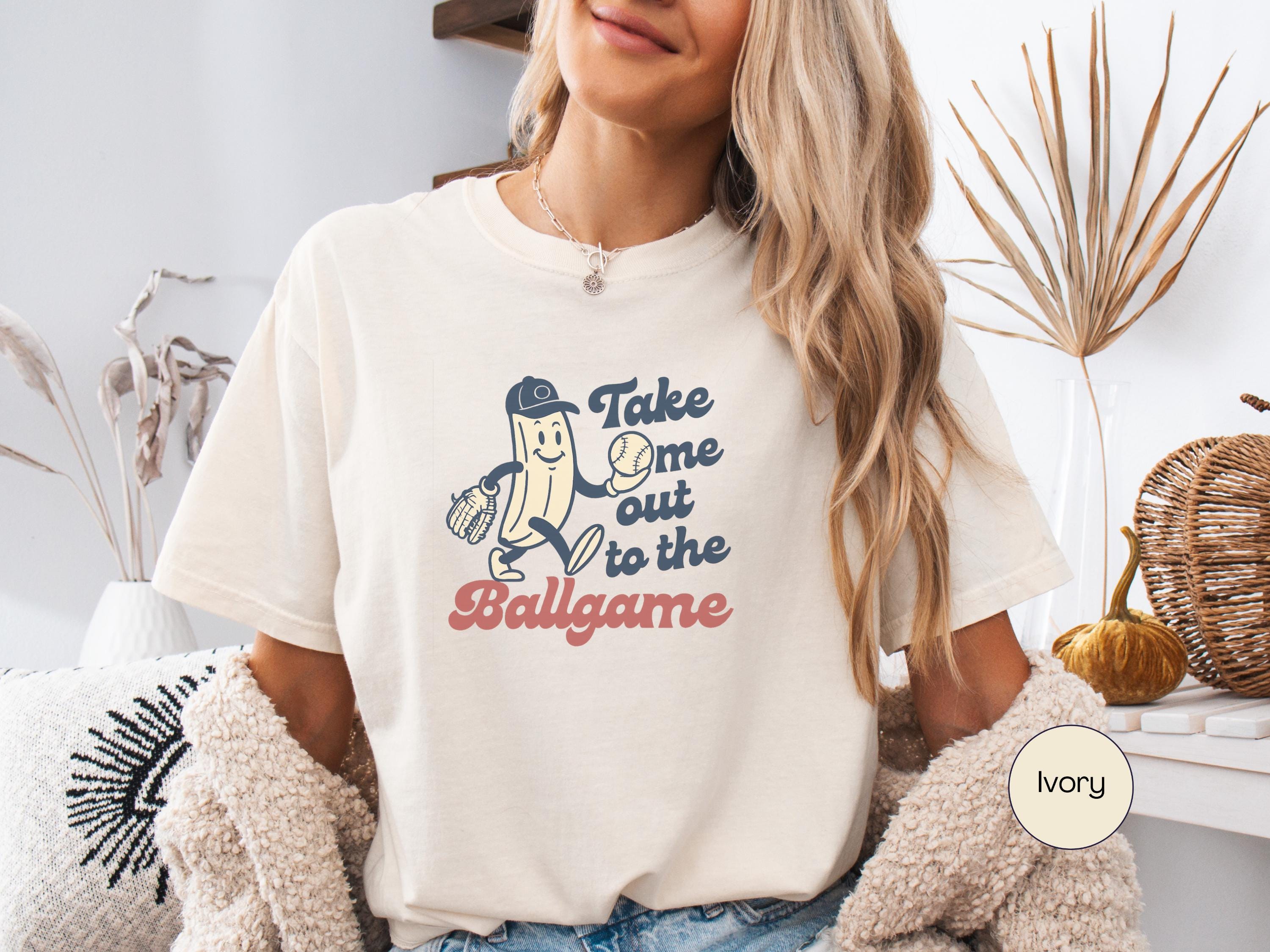 Funny Banana Baseball Shirt, Banana Ball Vintage Tee, Retro Game Day Top, Baseball Gift For Fans, Sports Shirt, Summer Tee