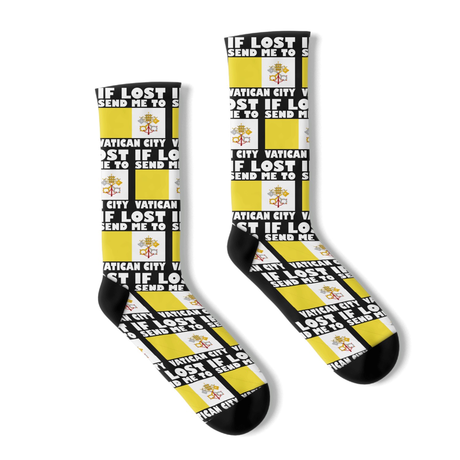 If lost send me to Vatican City Socks