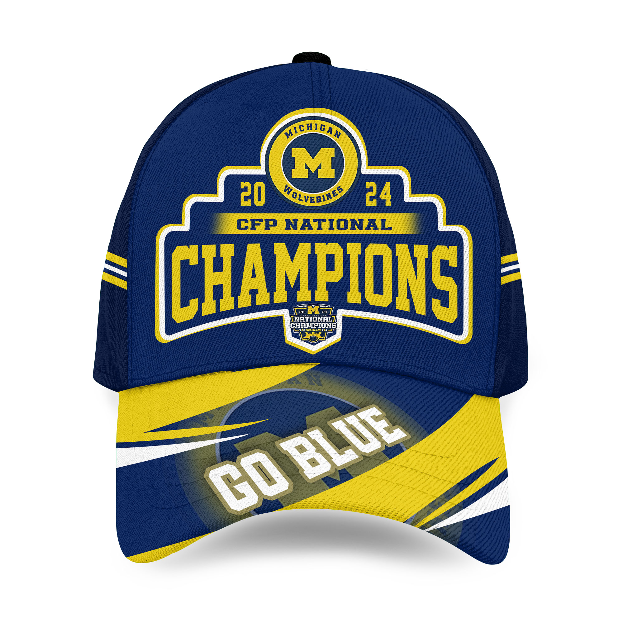 Michigan 2025 National Champions Go Blue Caps, Michigan Champions Football Cap, Game Day Football Cap