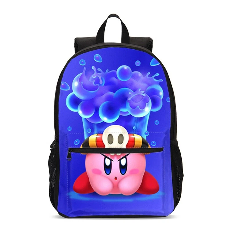 Cartoon Kirby Bubbles Students Backpack, School Bag, Back To School Gift