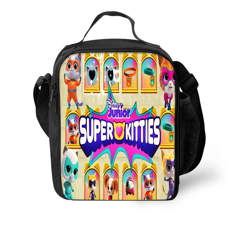 Superkitties Kids Lunch Bag, School Picnic Snack Travel Lunch Box
