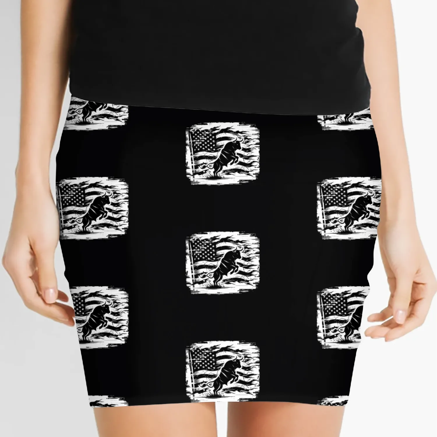 Rodeo Bull Riding Livestock Show Farmer Cattle Women's Mini Skirts
