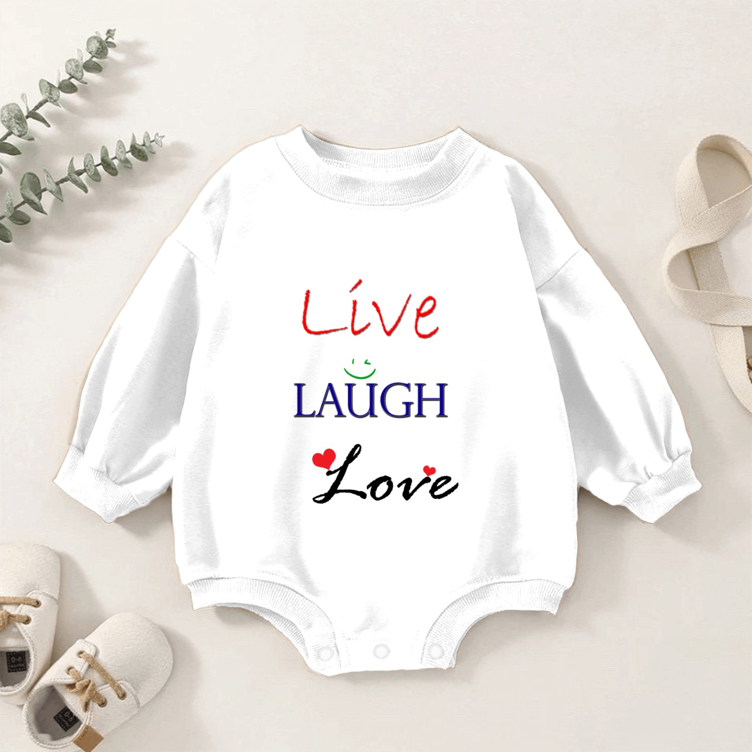Live Laugh Love Baby Romper Sweatshirts