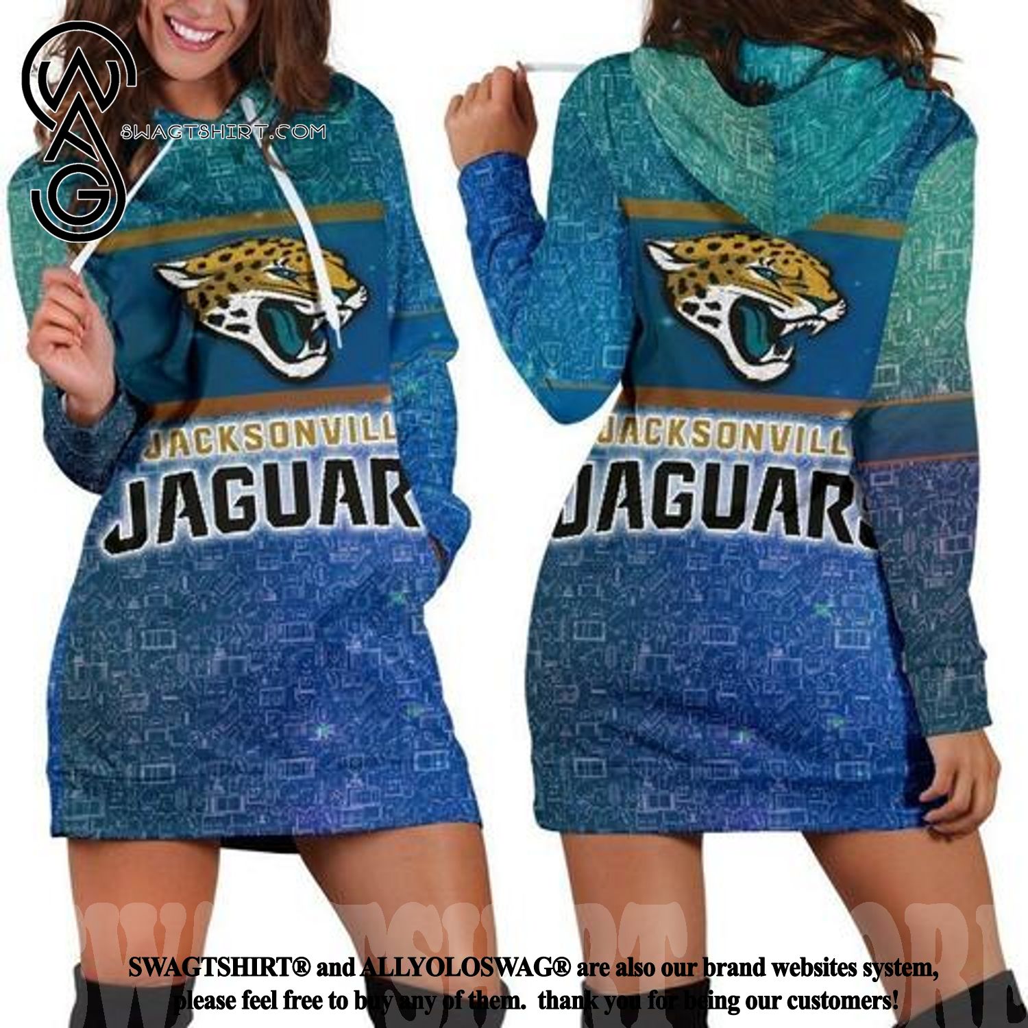 football Jacksonville Jaguars Special Design Women Hoodie Dress