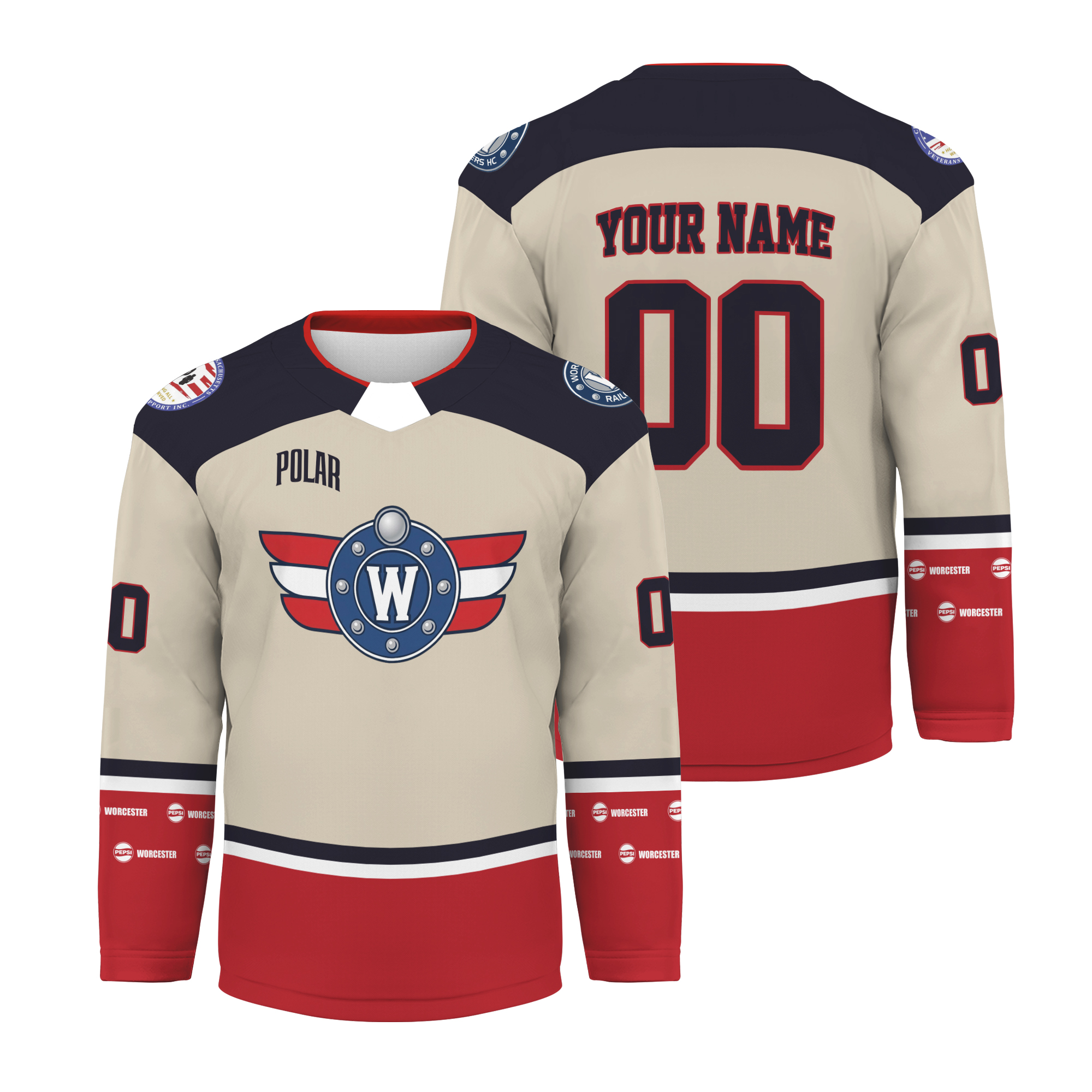 Worcester Railers Military Appreciation Night 2026 Personalized Hockey Jersey