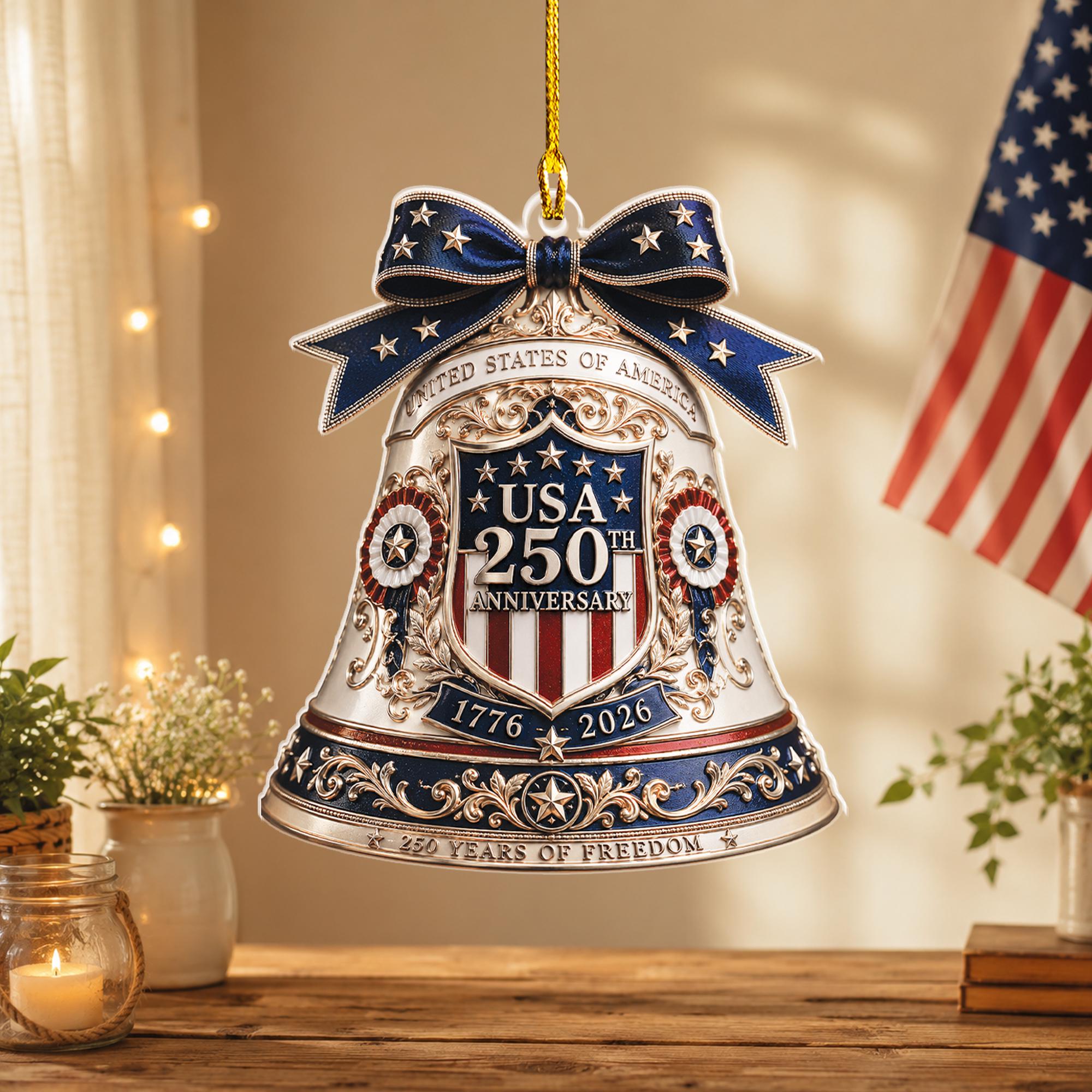 USA 250th Anniversary Ornament, Years Of Freedom Ornament, Patriotic Ornament, 250 Years of Freedom Decor, United States America Gift