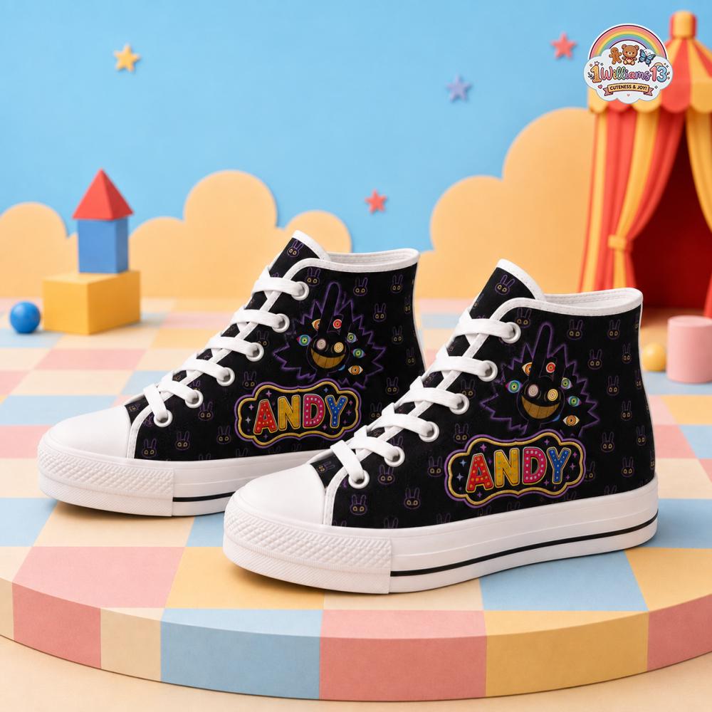 Jax V3 Amazing Digital Circus Sneakers Shoes, Custom TADC Characters Sneaker, High Top Sneakers Shoes, Back To School Gift, Birthday Gifts