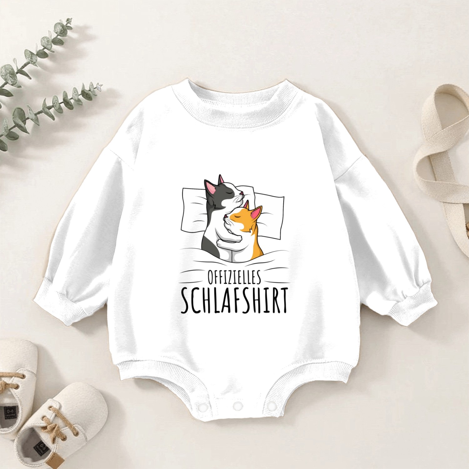 Official Cat Cat Cat Sleep Baby Romper Sweatshirts