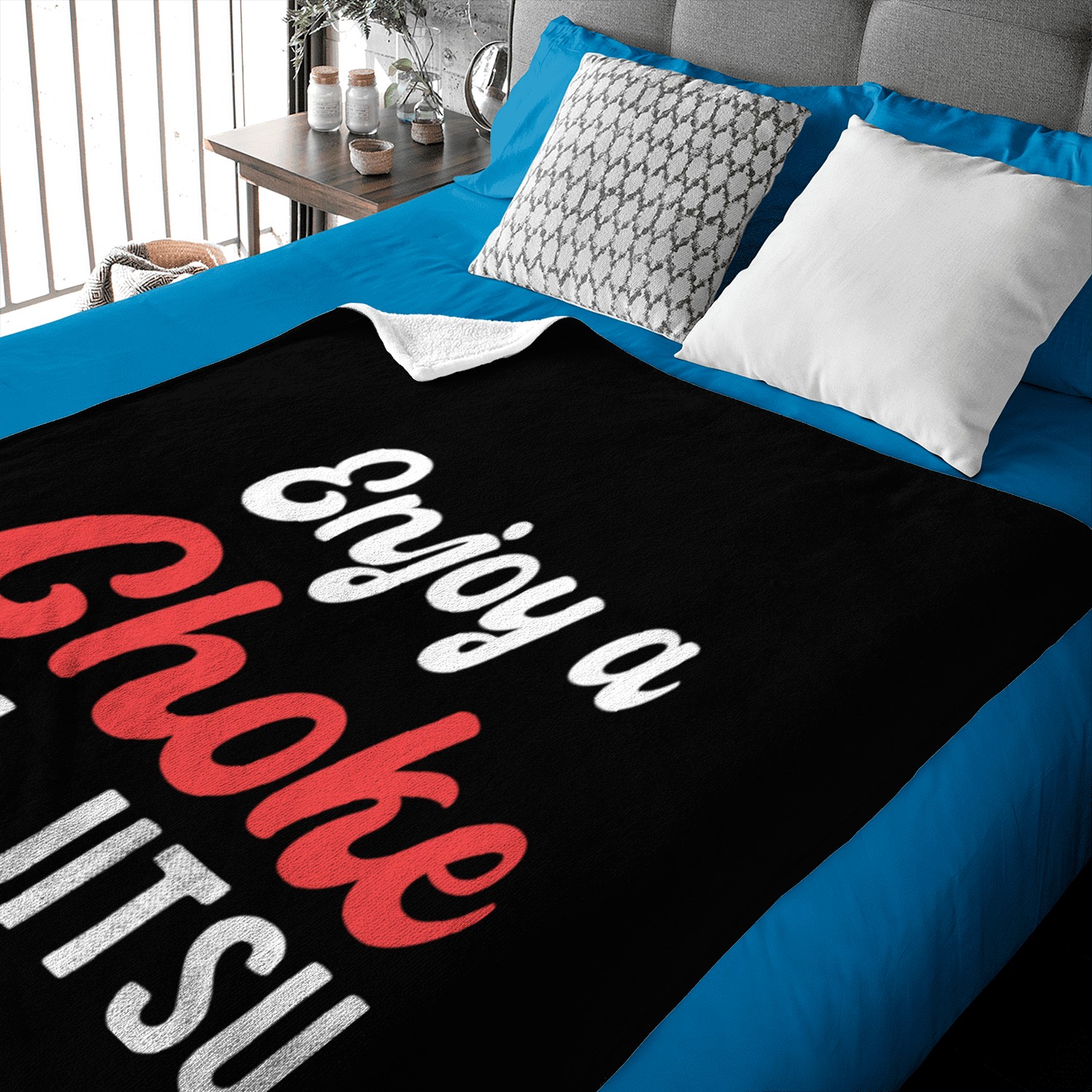 Enjoy A Choke Jiu Jitsu Judo Boxing Muay Thai Baby Blankets