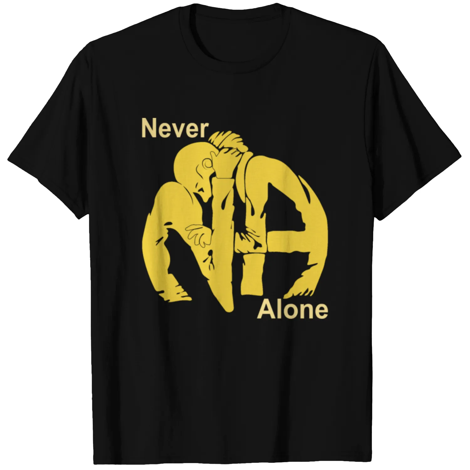 Never Alone | Narcotics Anonymous NA Apparel T Shirt