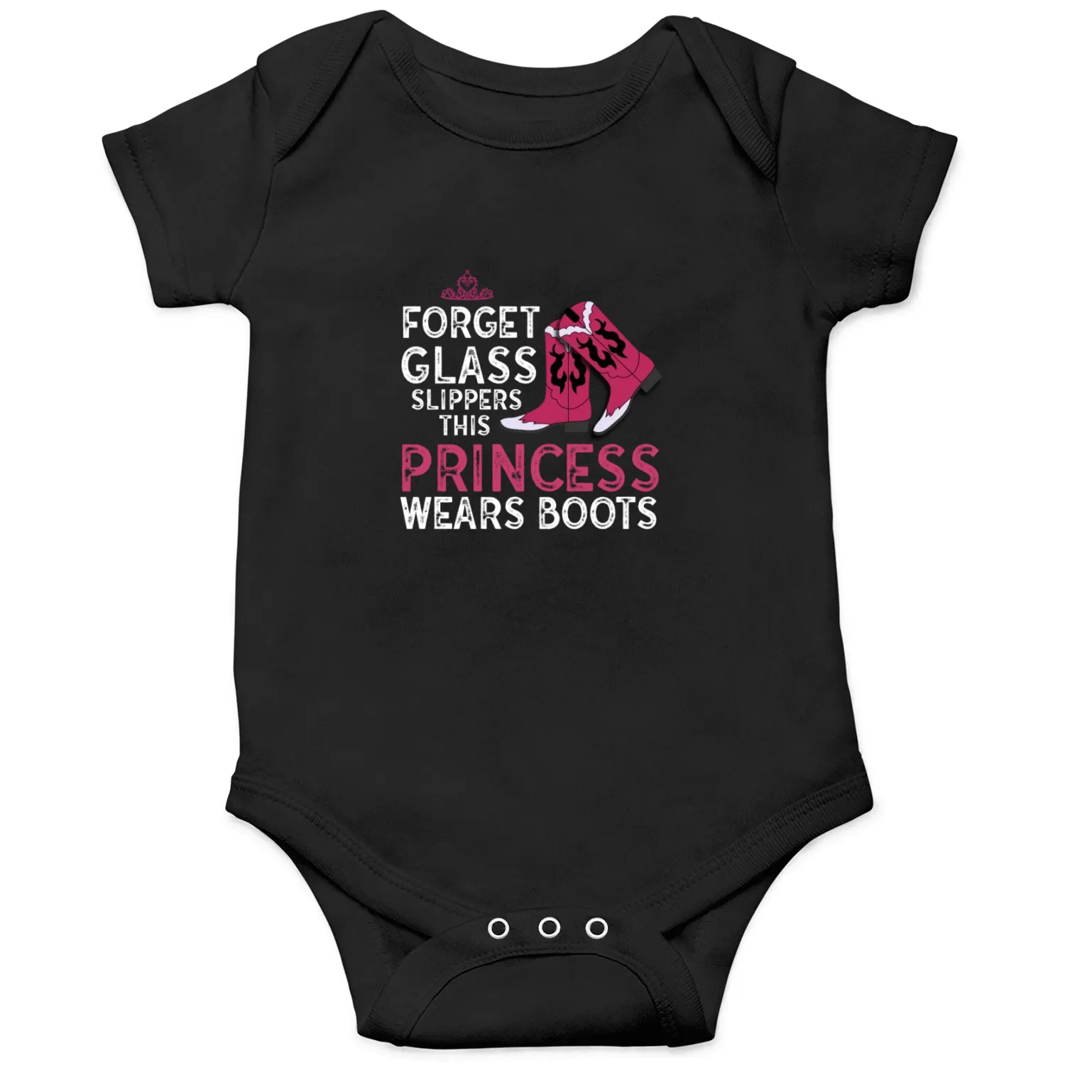 Forget Glass Slippers Princess Wears Cowboy Boots Onesies