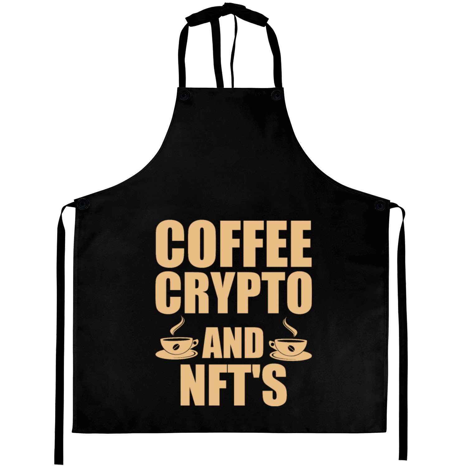 Coffee Crypto and NFT Non Fungible Token Aprons