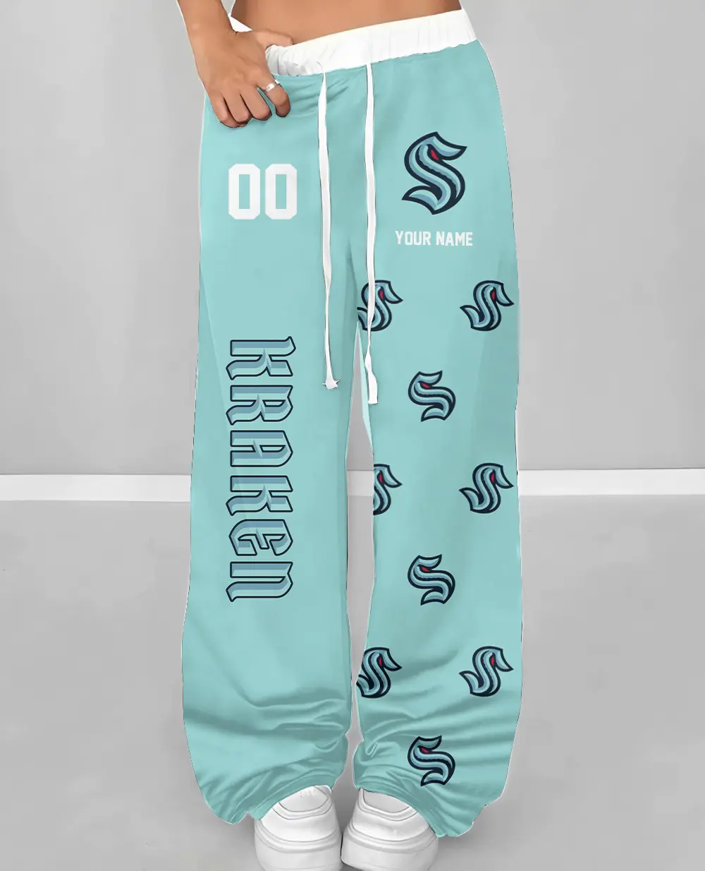 Seattle Kraken NHL Personalized Wide Leg Lounge Pants