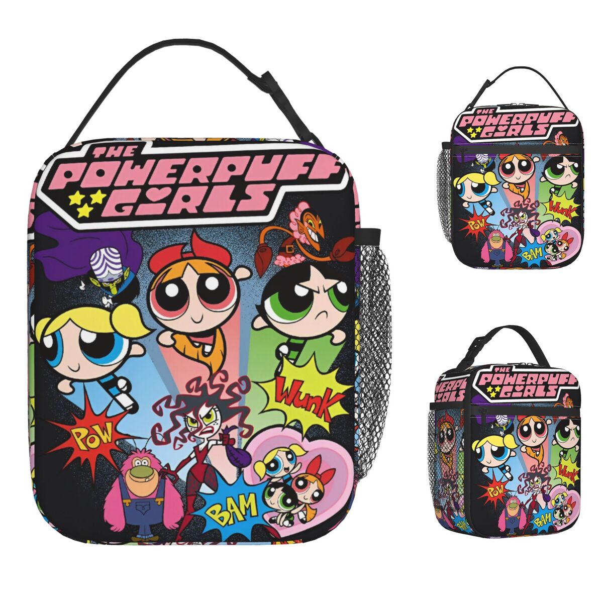 PowerPuffs Lunch Bag Cute Portable Insulated Lunch Box