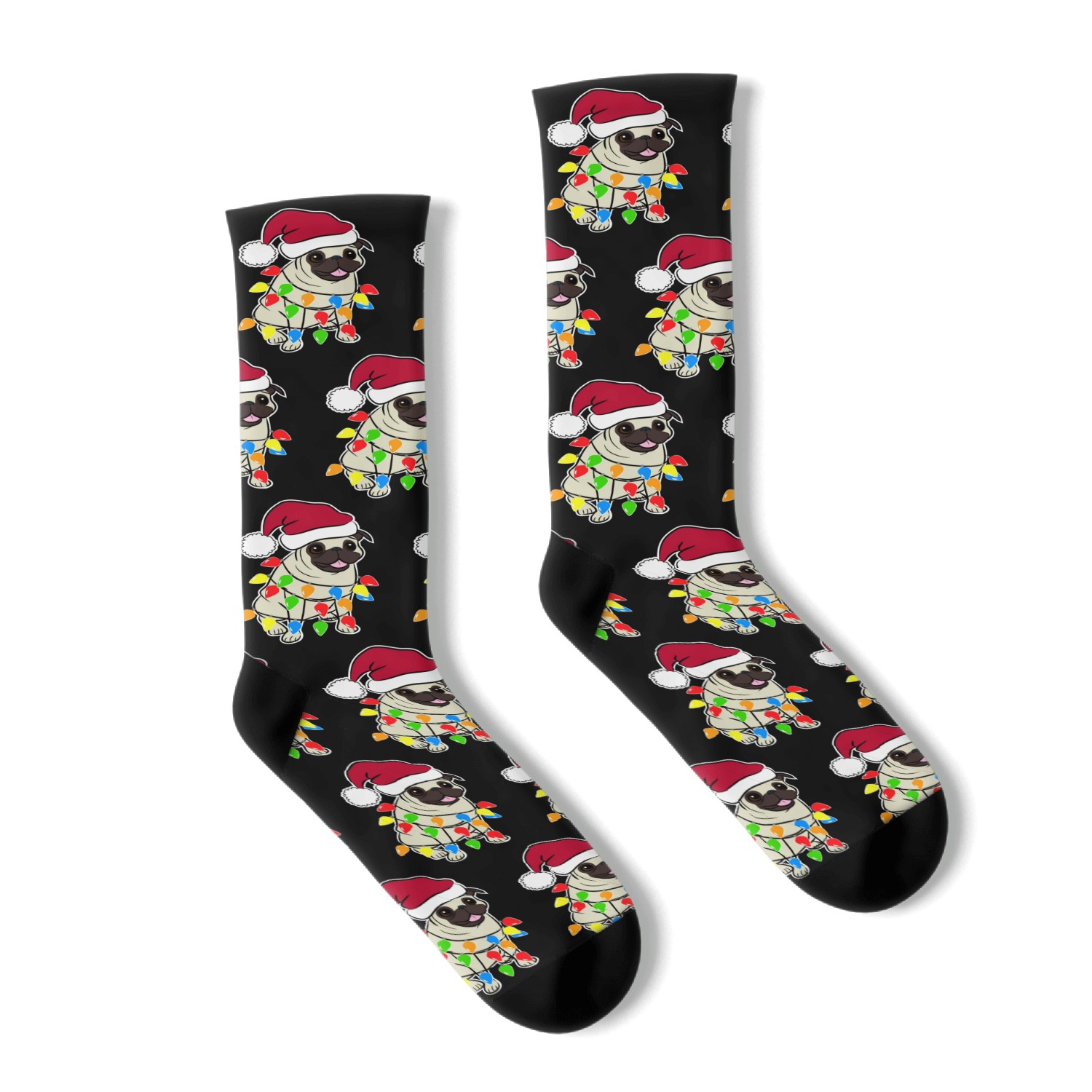 Pug Santa Pug Socks