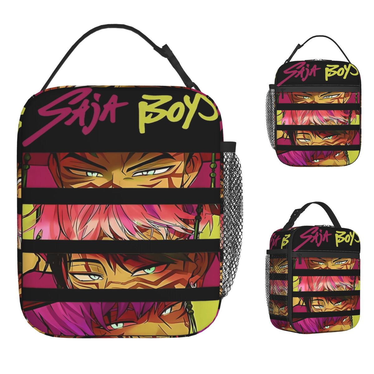 Saja Boys Meme Lunch Bag K-Pop Demon Hunters Kids Picnic Cooler Oxford Tote