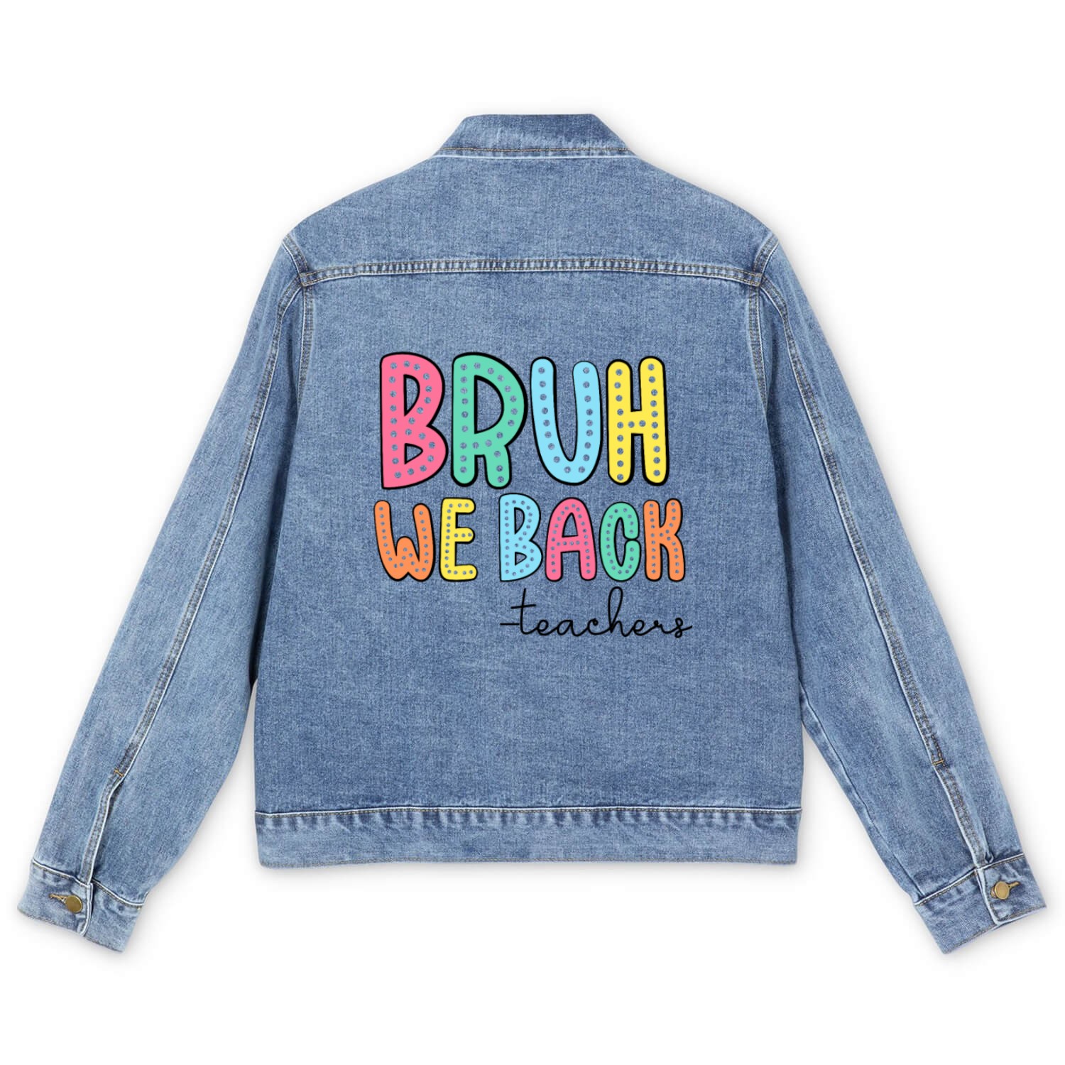 bruh we back Men's Denim Jackets