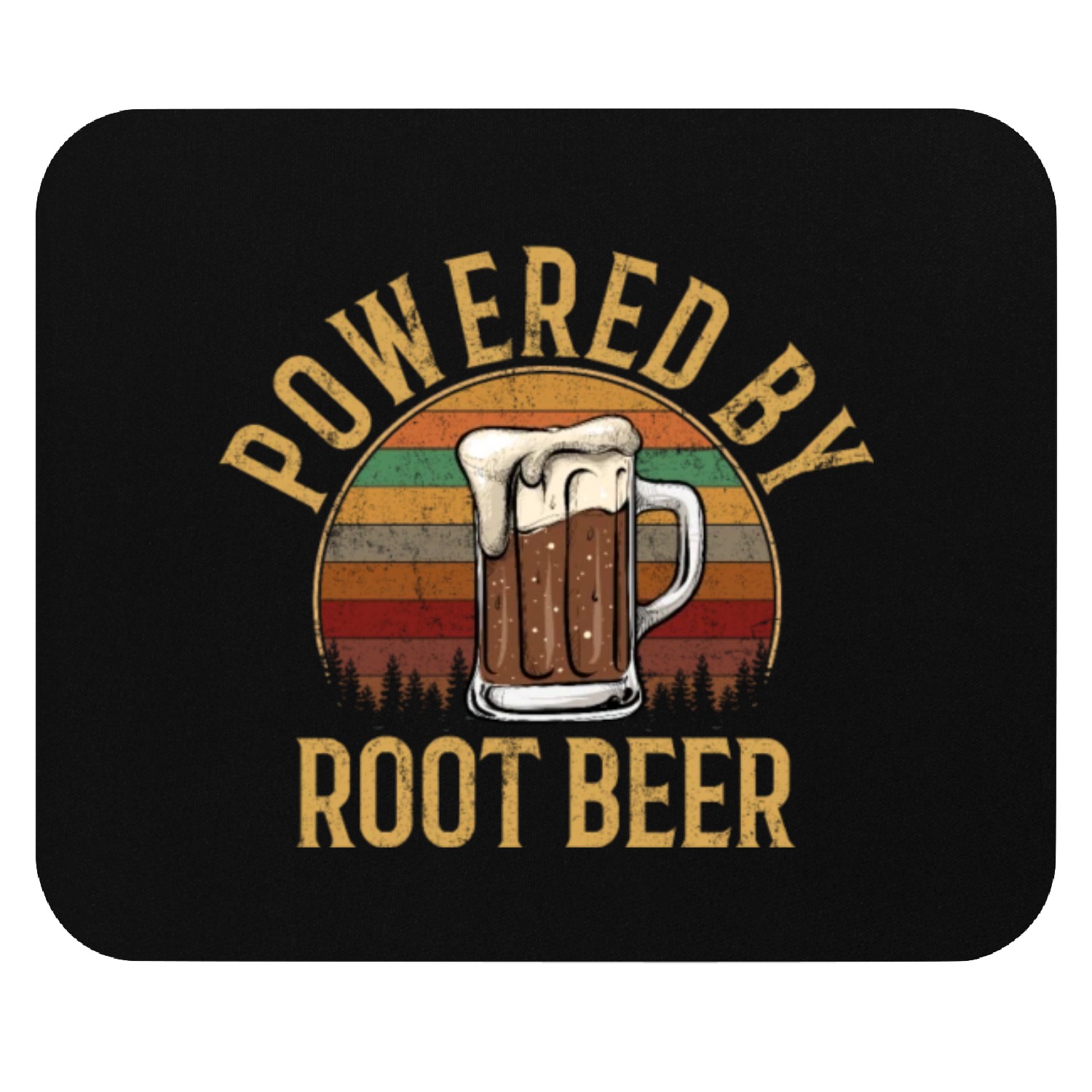 Powered by root beer, root beer Mouse Pads