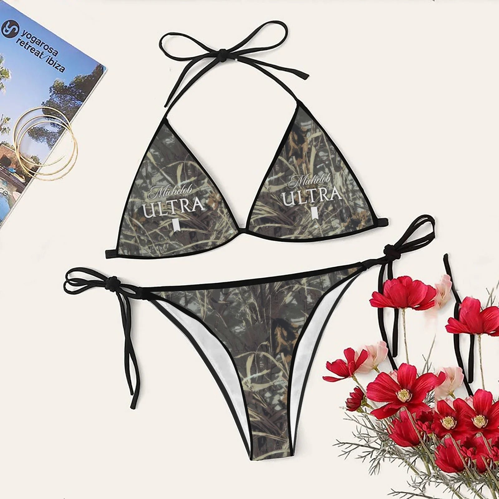 Michelob Ultra Timberline Women's Triangle Sling Bikini Swimsuit