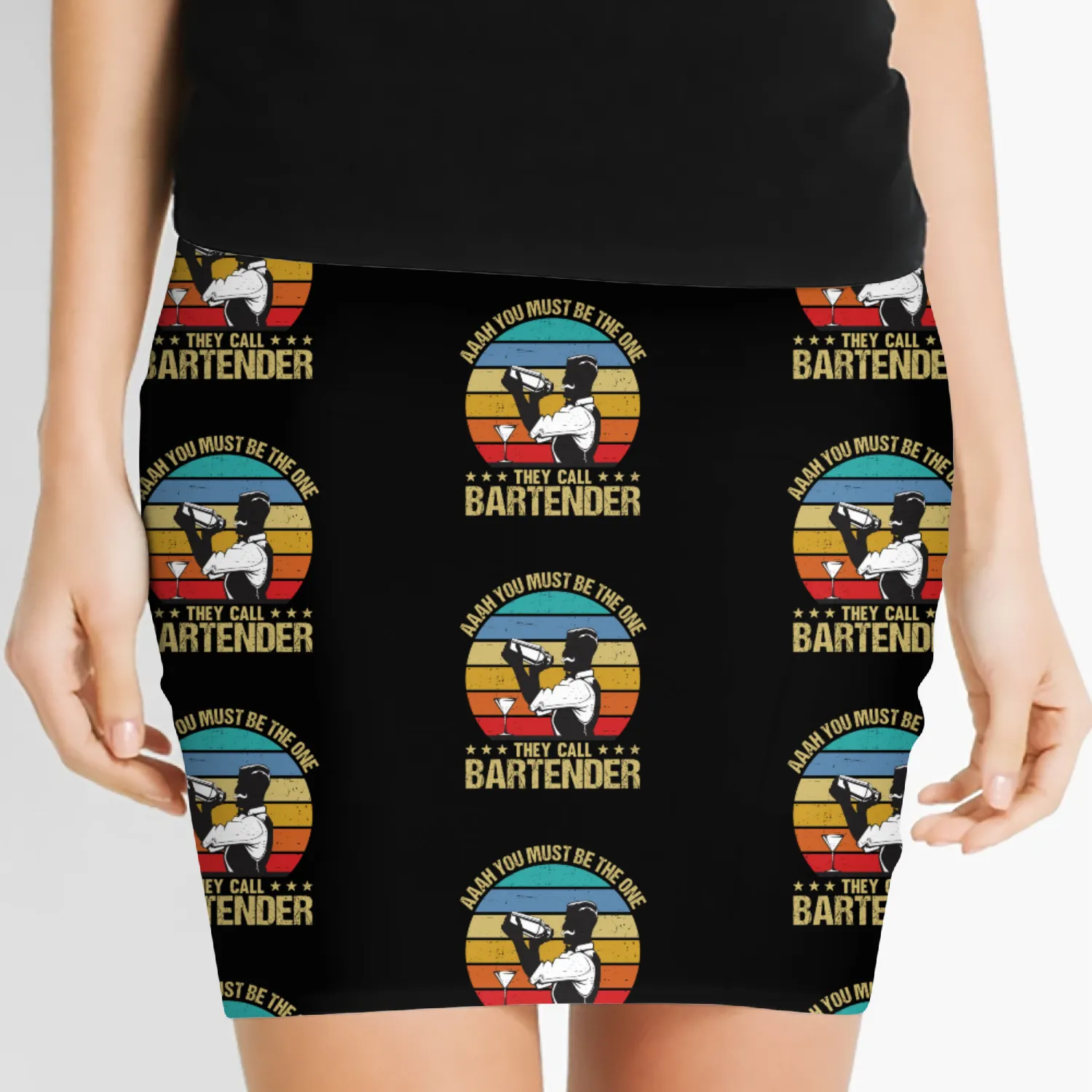 Aaah You Must Be The One They Call Bartender Women's Mini Skirts