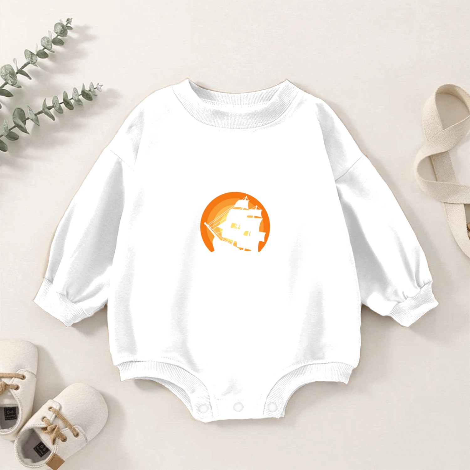 Sailing Sea Yacht Baby Romper Sweatshirts