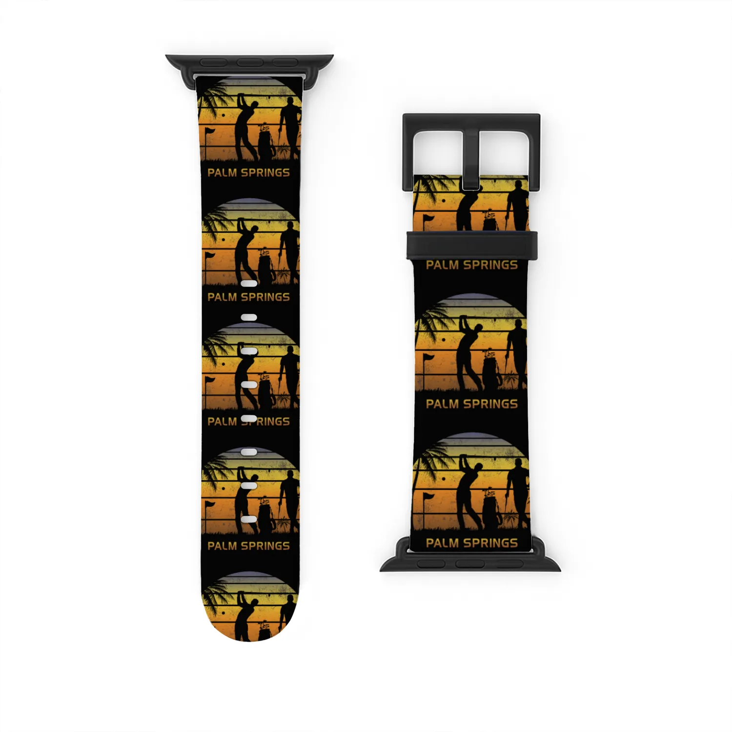 Retro Palm Springs Golf Golfing Fan Golfer Gift Watch Bands For Apple Watch
