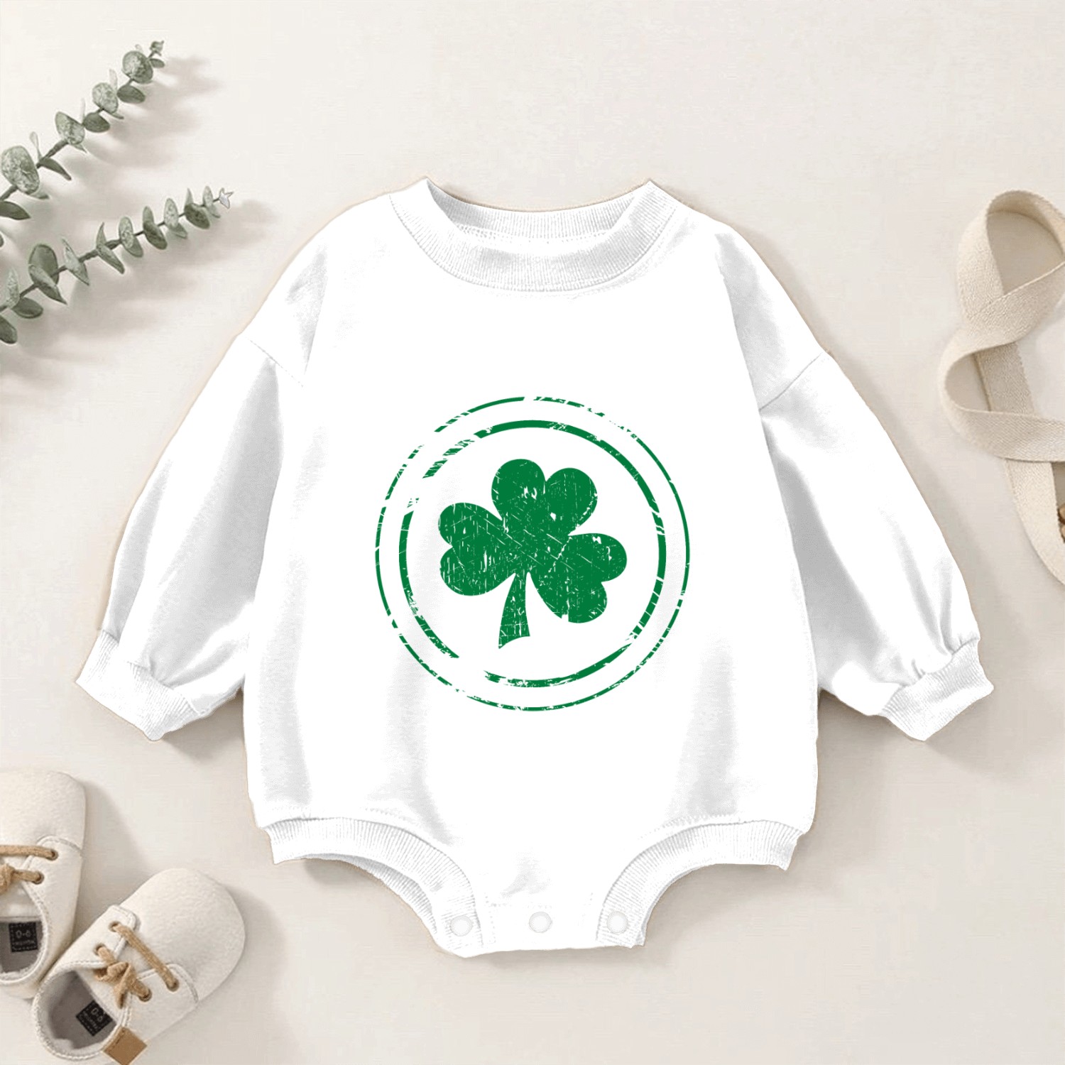 Irish clover Baby Romper Sweatshirts