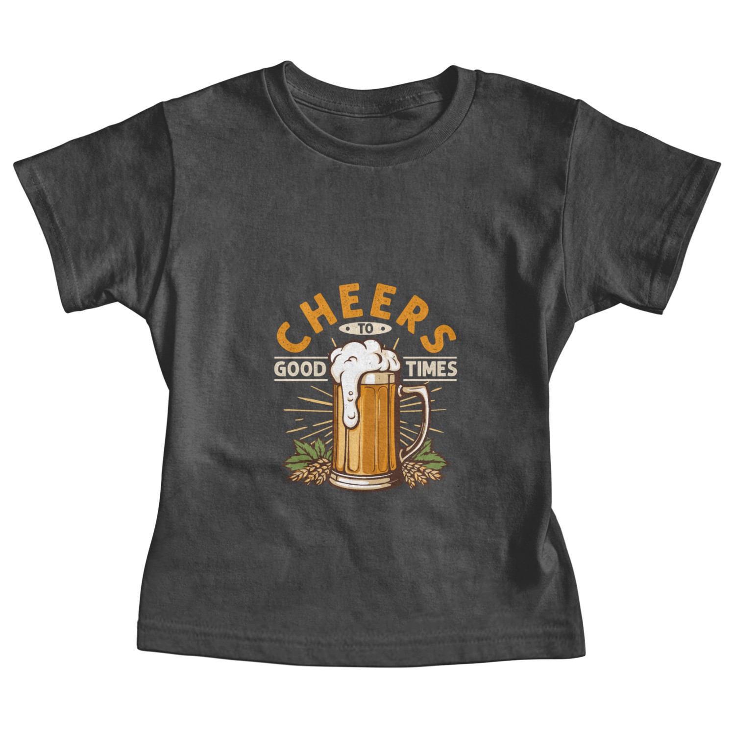 Cheers to Good Times Vintage Retro Beer Mug Baby Tees