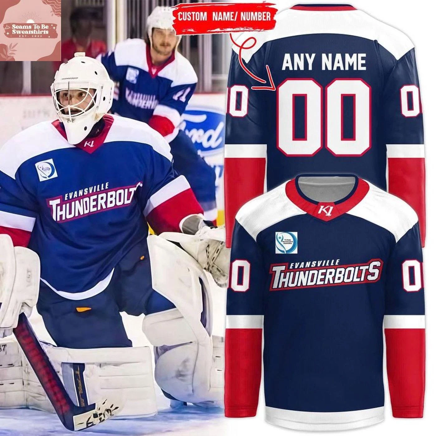 Personalized Evansville Thunderbolts 2026 New Hockey Shirt Men's Fan Gear