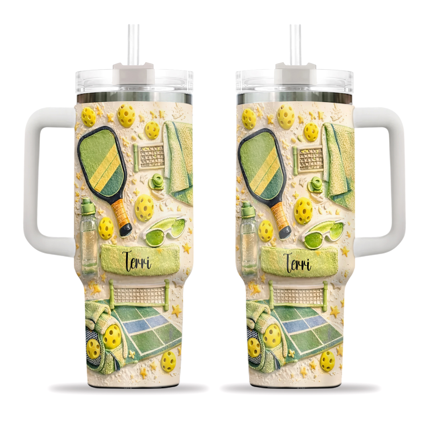 3D Personalized Pickleball Player Handle and Name with Tumbler
