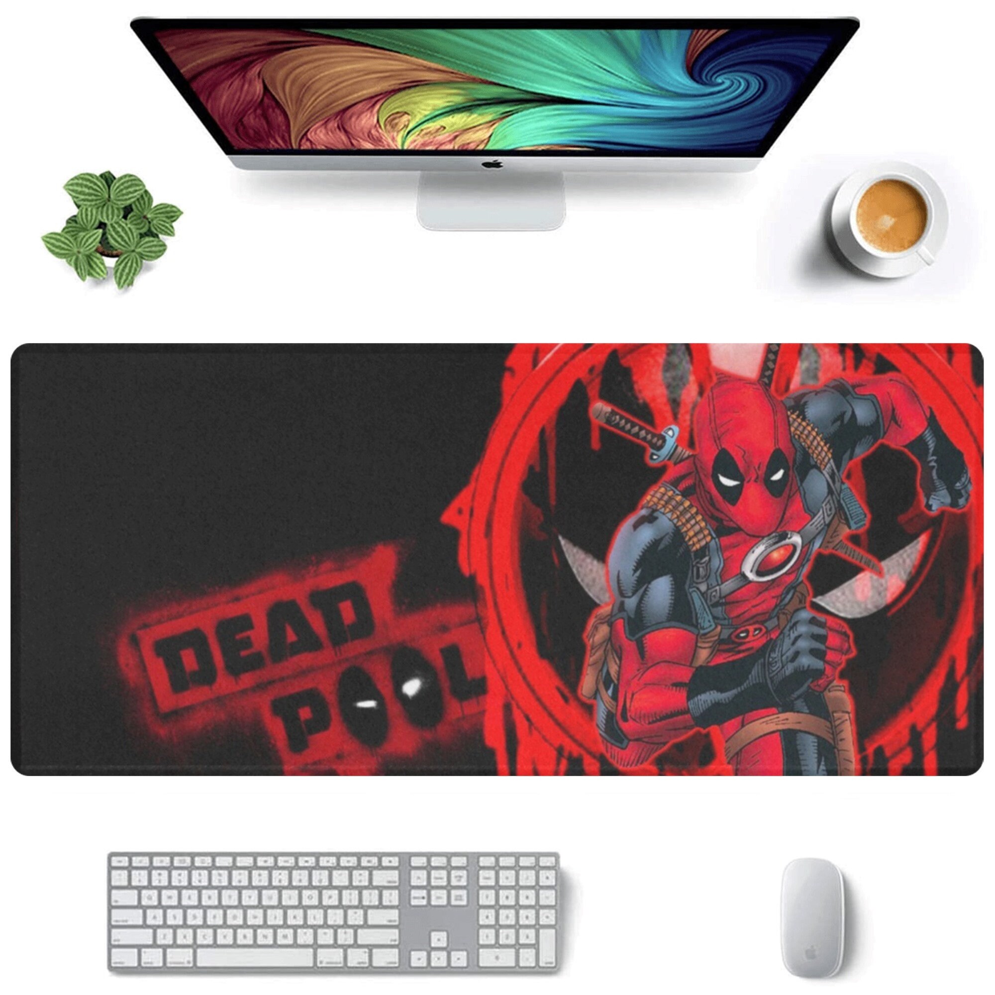 Deadpool Desk Mat Suitable for Gamers, Content Creators, and Others