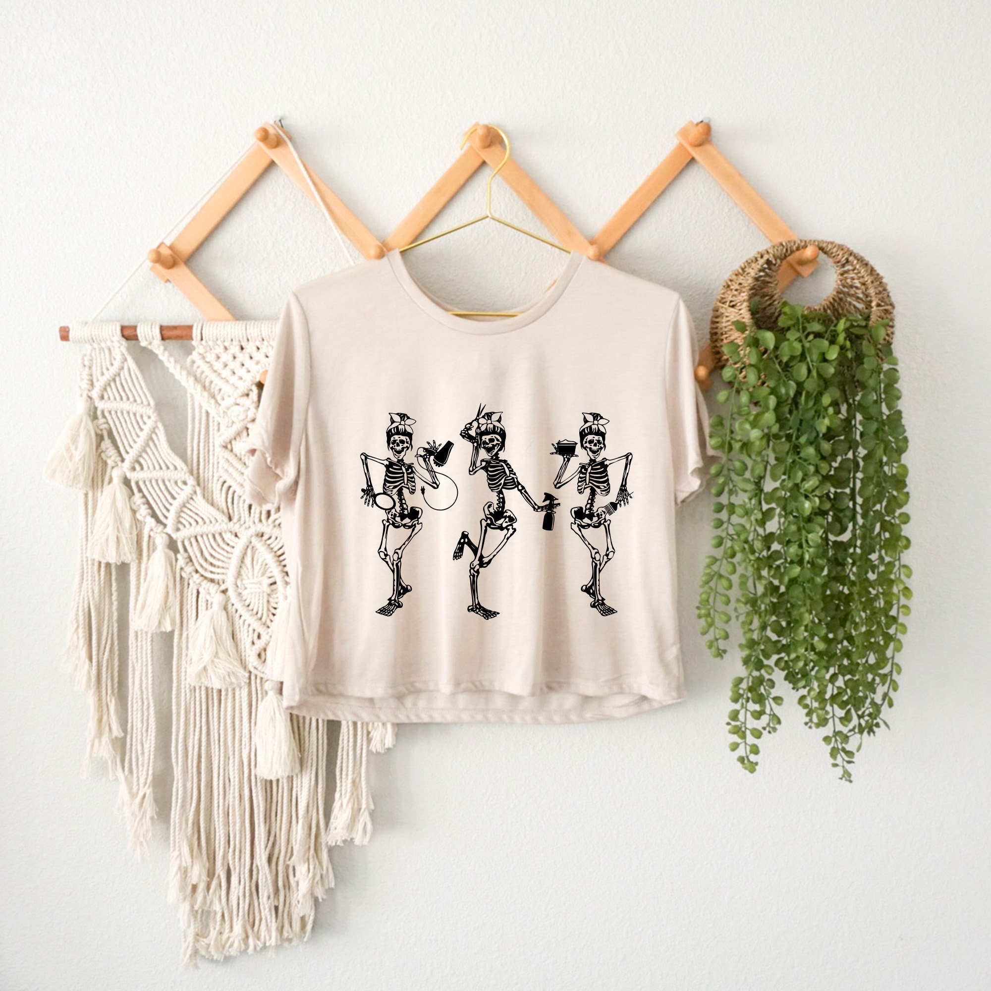 Hairstylist Skeleton Crop Top,Halloween Party Crop Top, Welcome Halloween Top