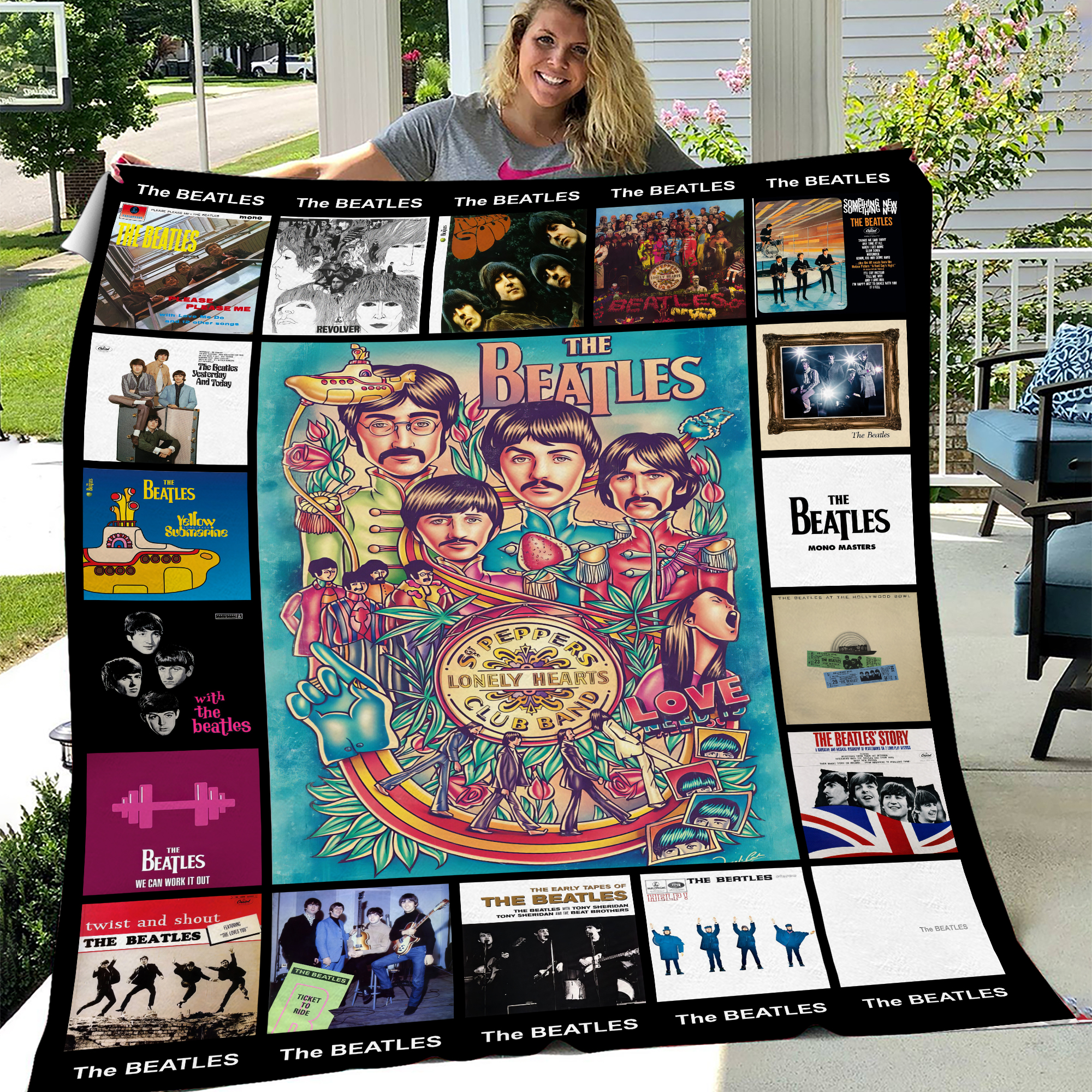Super Soft The Beatles Sherpa Blanket Ideal Cozy Gift for Beatles Enthusiasts