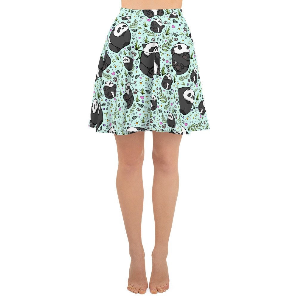 Cute Panda Skater Skirt