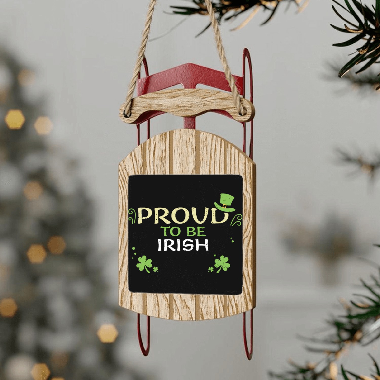 Proud to be Irish Sled Ornaments