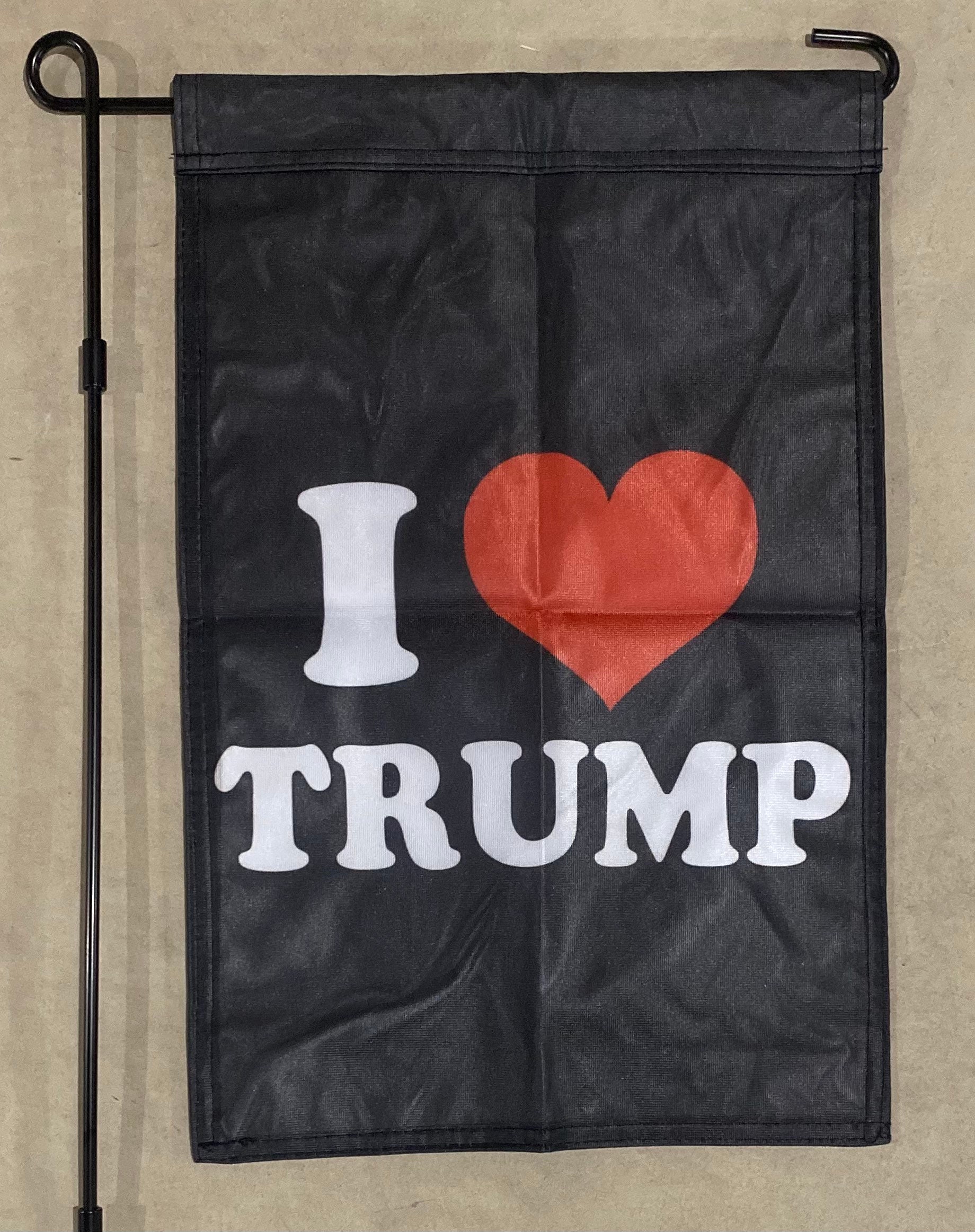 I Love Donald Trump Garden Flag FREE SHIP MAGA Country Save America Red Republican