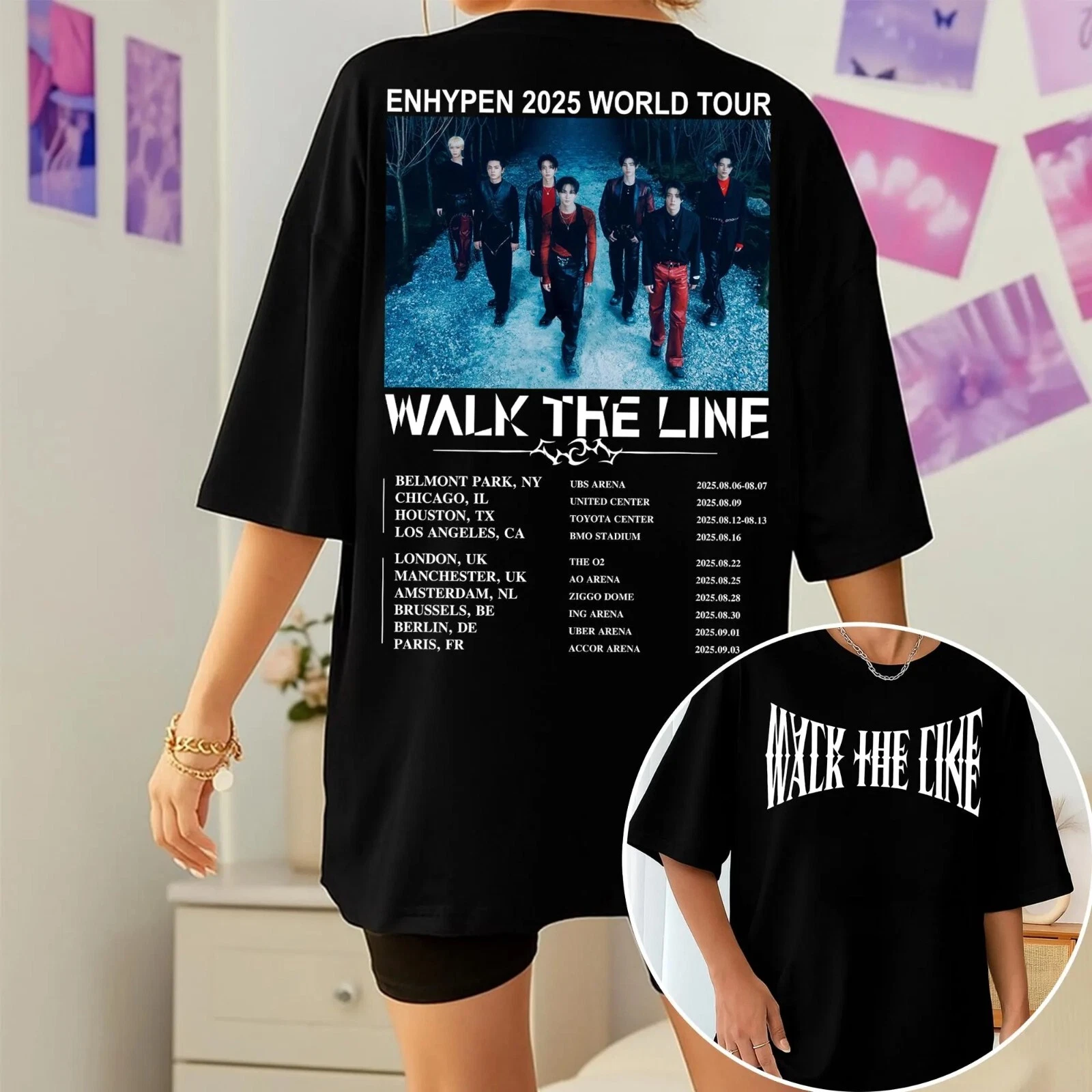 Enhypen Walk the Line World Tour 2025 T-shirt, Enhypen Desire Shirt